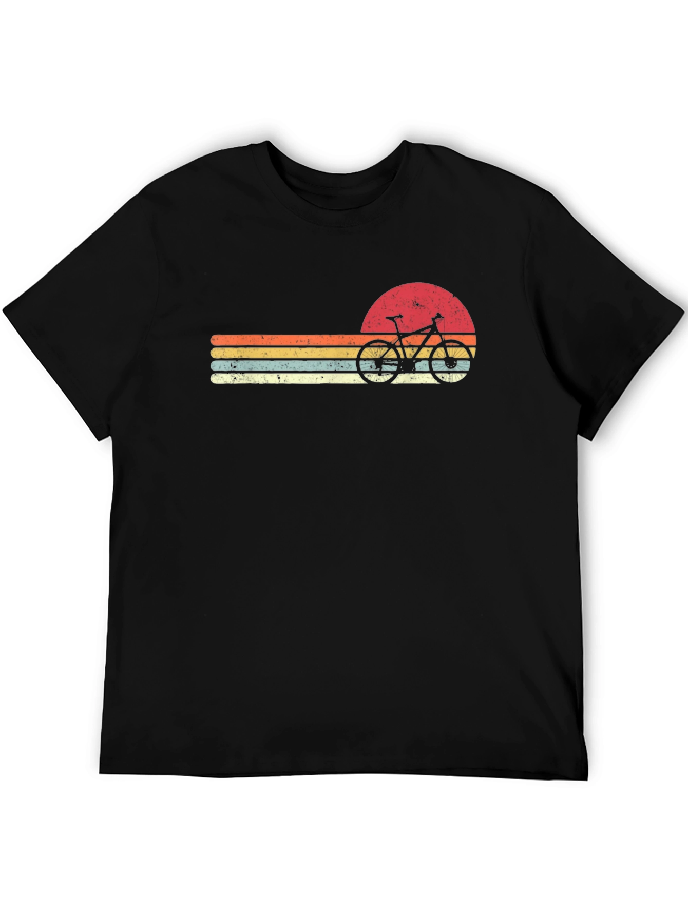 Retro Sunset Bike T-Shirt - Vintage Style Cyclist Tee