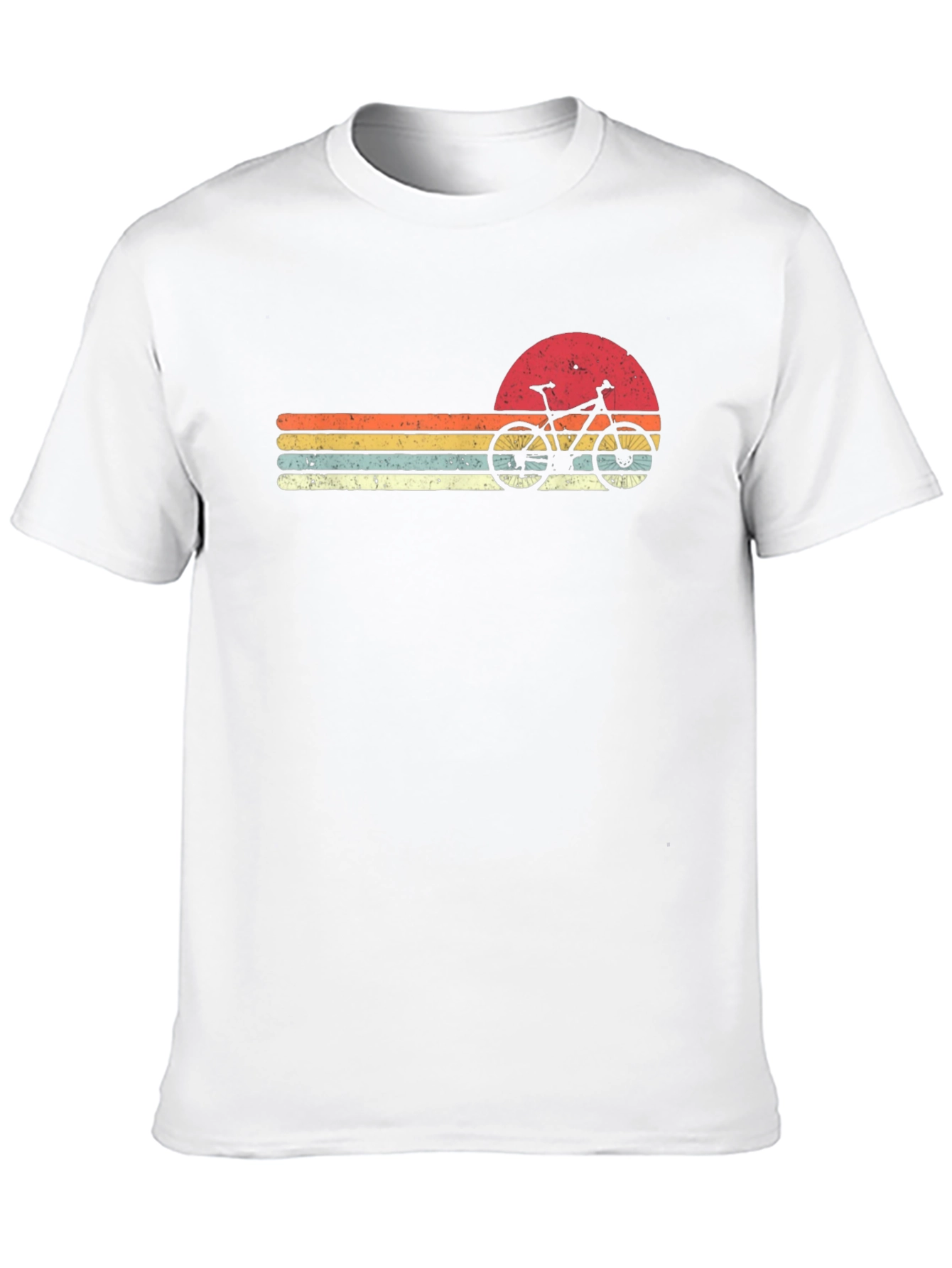 Retro Sunset Bike T-Shirt - Vintage Style Cyclist Tee