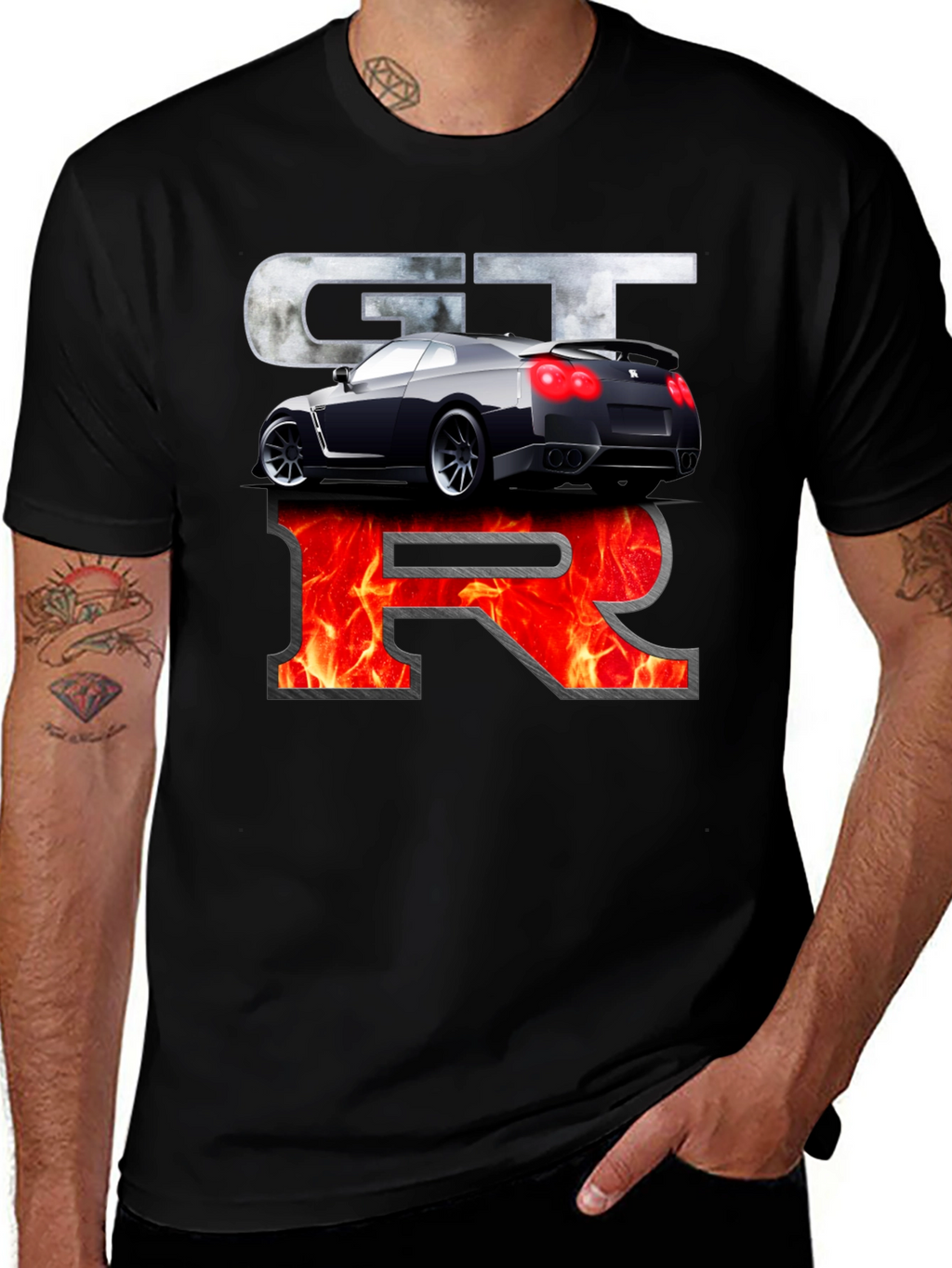 Nissan GTR Graphic Print Black T-Shirt