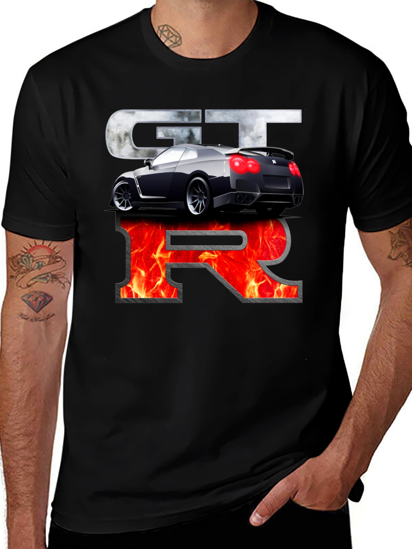 Nissan GTR Graphic Print Black T-Shirt
