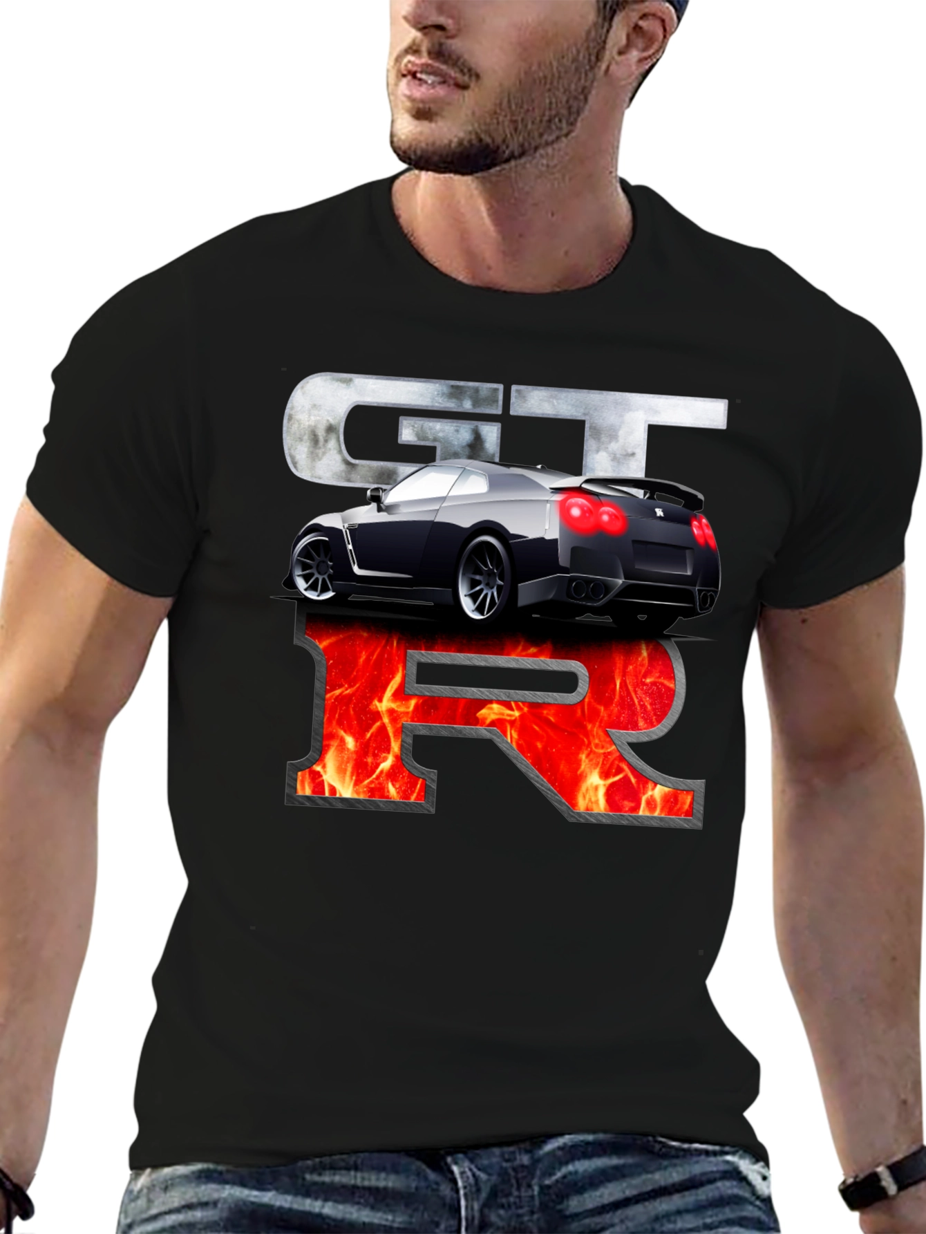 Nissan GTR Graphic Print Black T-Shirt