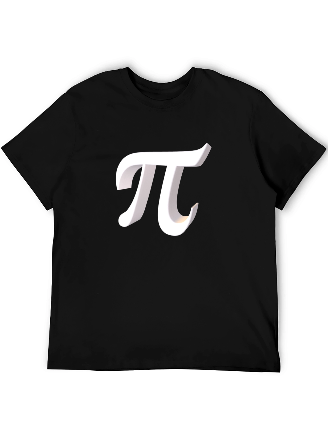 Pi Symbol Graphic Tee - Black Cotton Blend