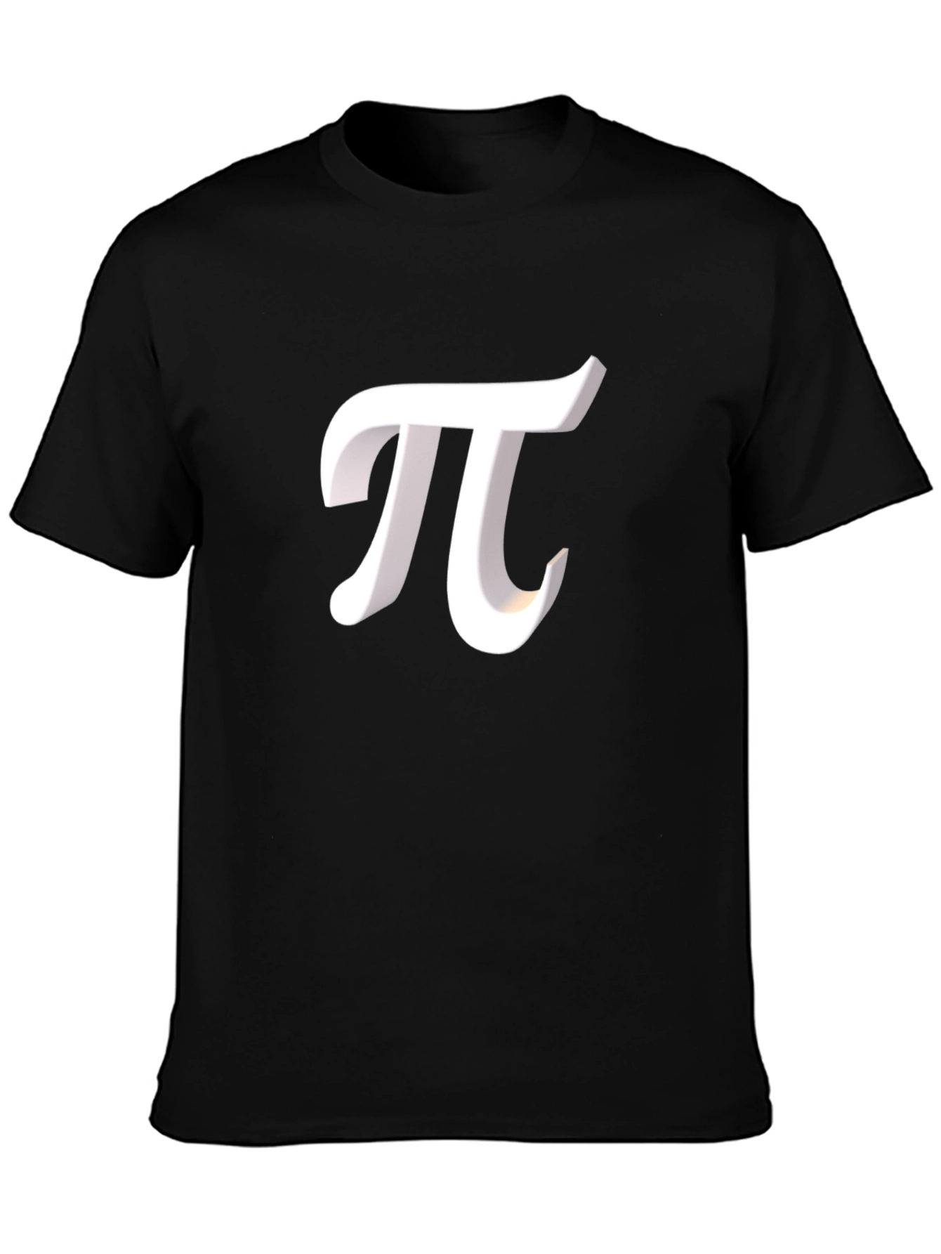 Pi Symbol Graphic Tee - Black Cotton Blend