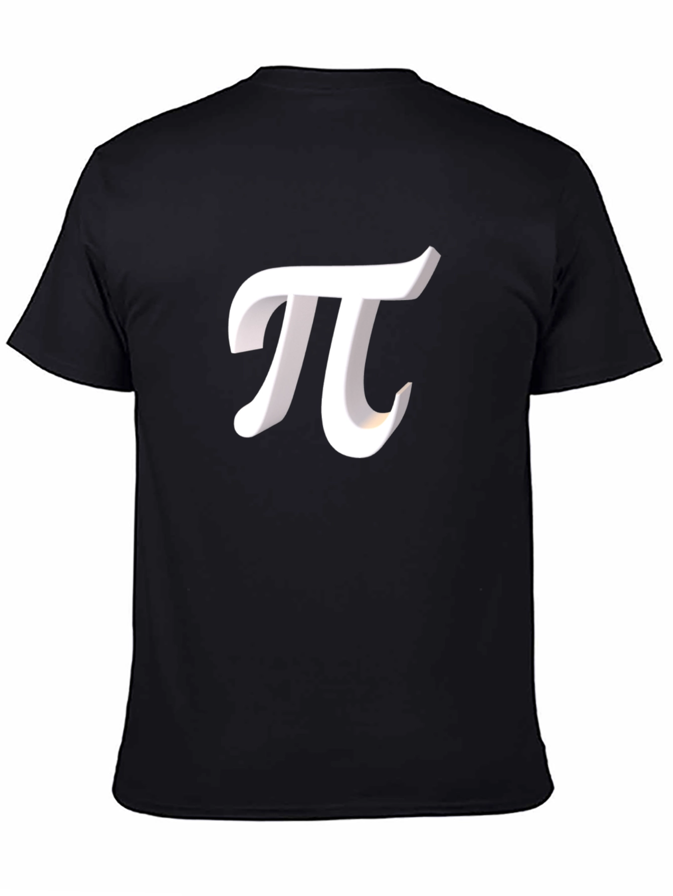 Pi Symbol Graphic Tee - Black Cotton Blend