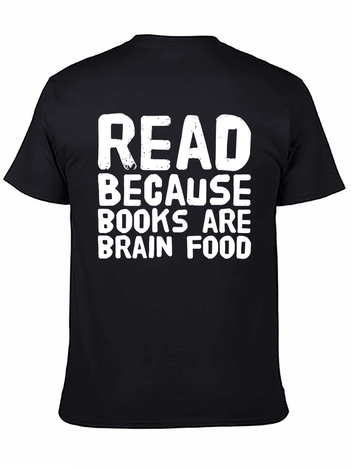 Read Because Books Are Brain Food Black Tee