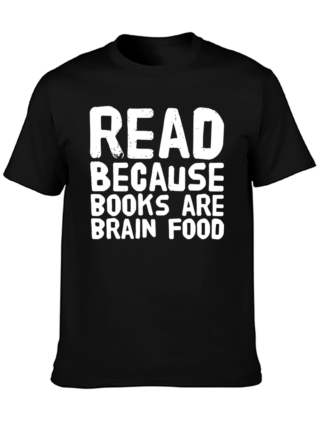 Read Because Books Are Brain Food Black Tee