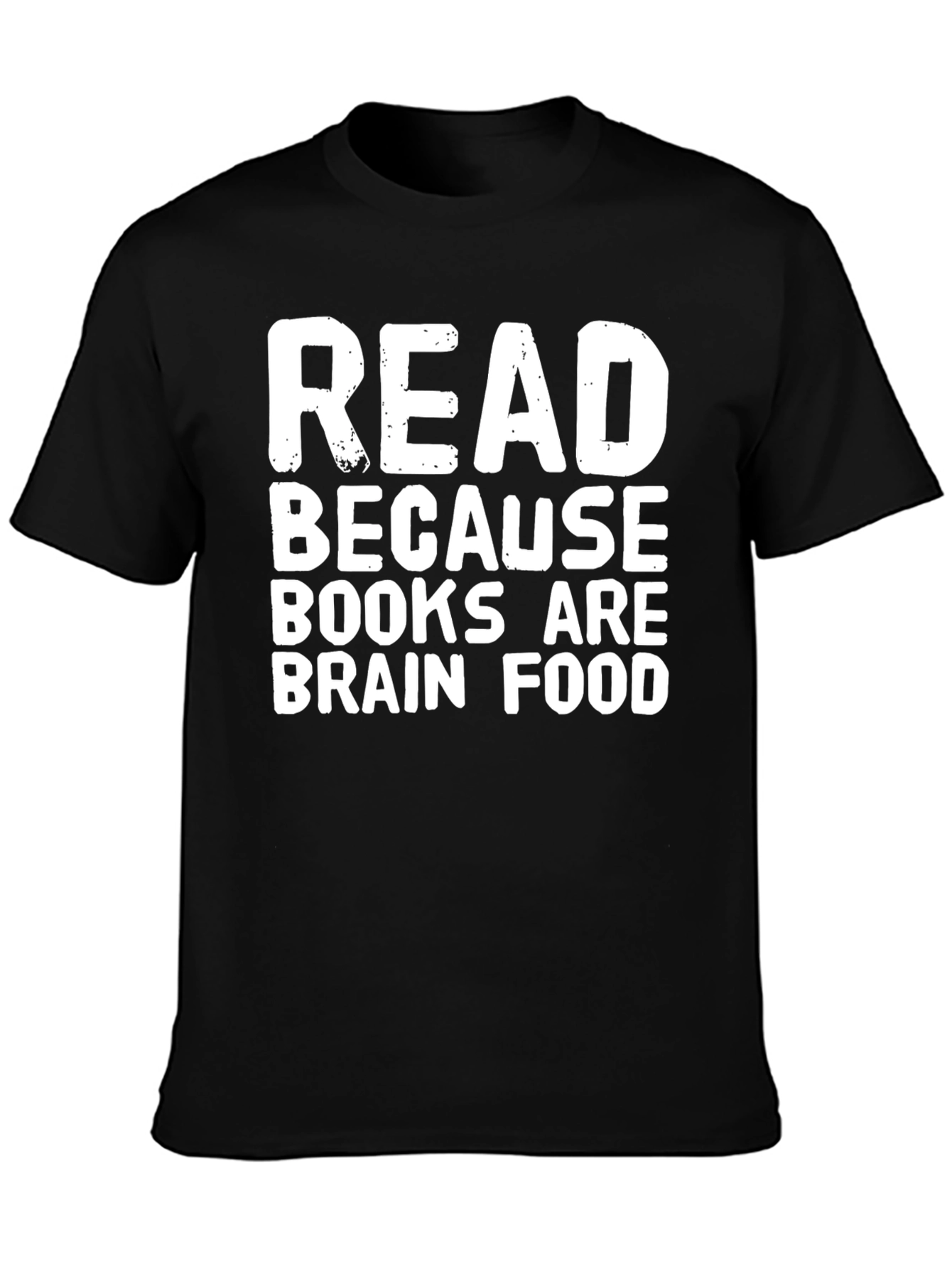 Read Because Books Are Brain Food Black Tee