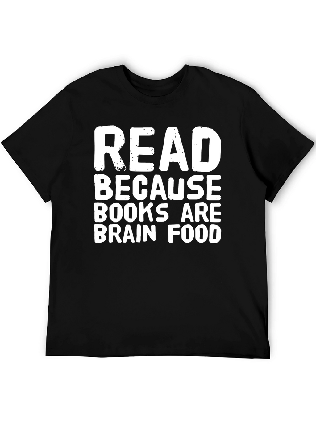 Read Because Books Are Brain Food Black Tee
