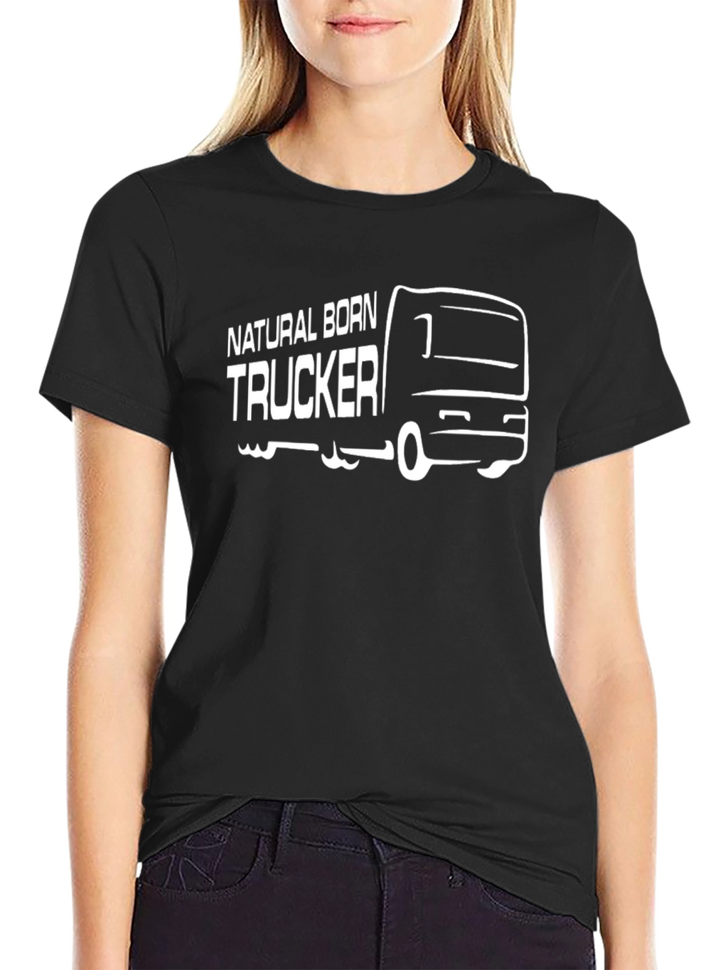 Natural Born Trucker Black Graphic Tee