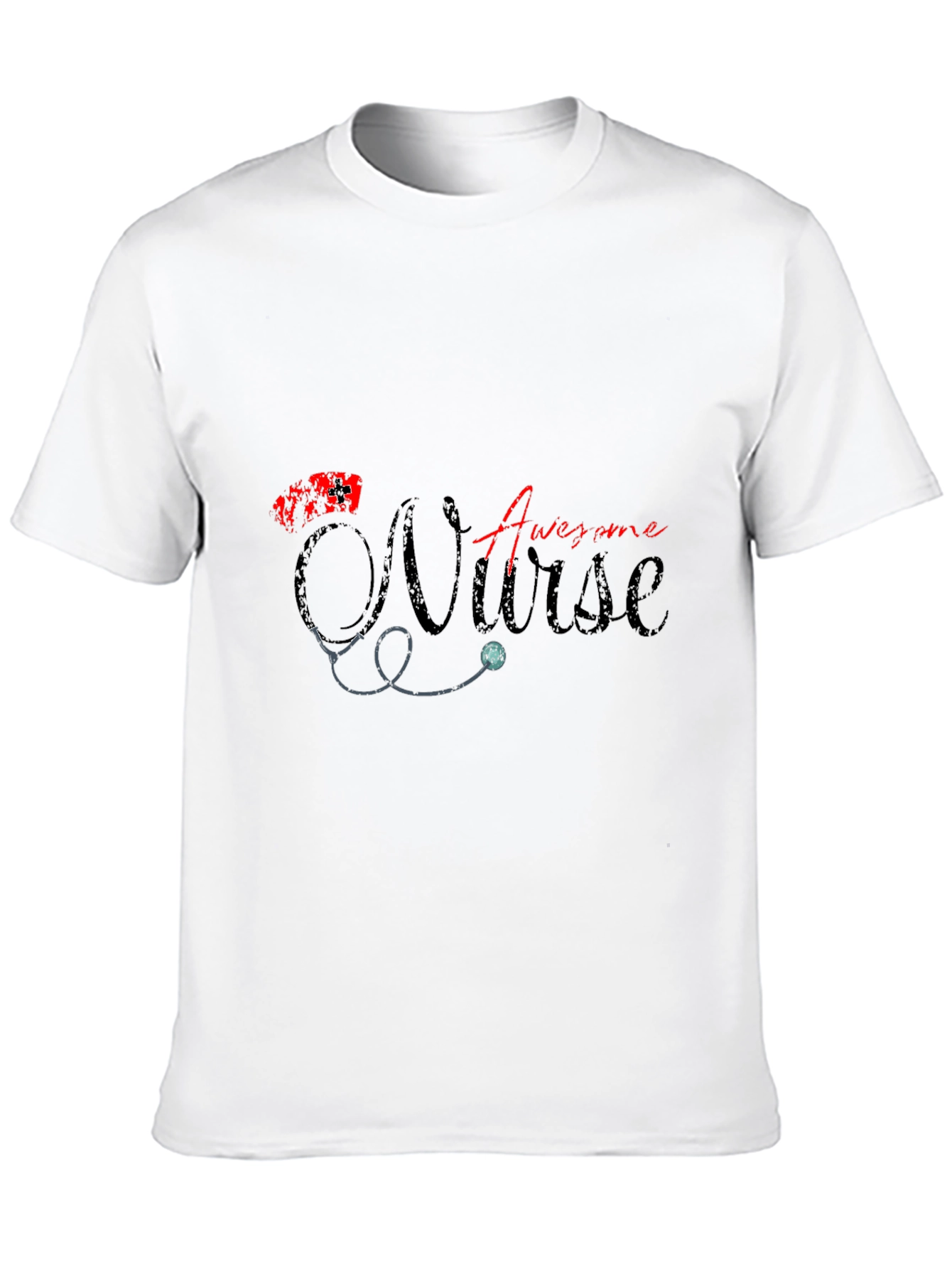 Awesome Nurse Graphic T-Shirt - Black