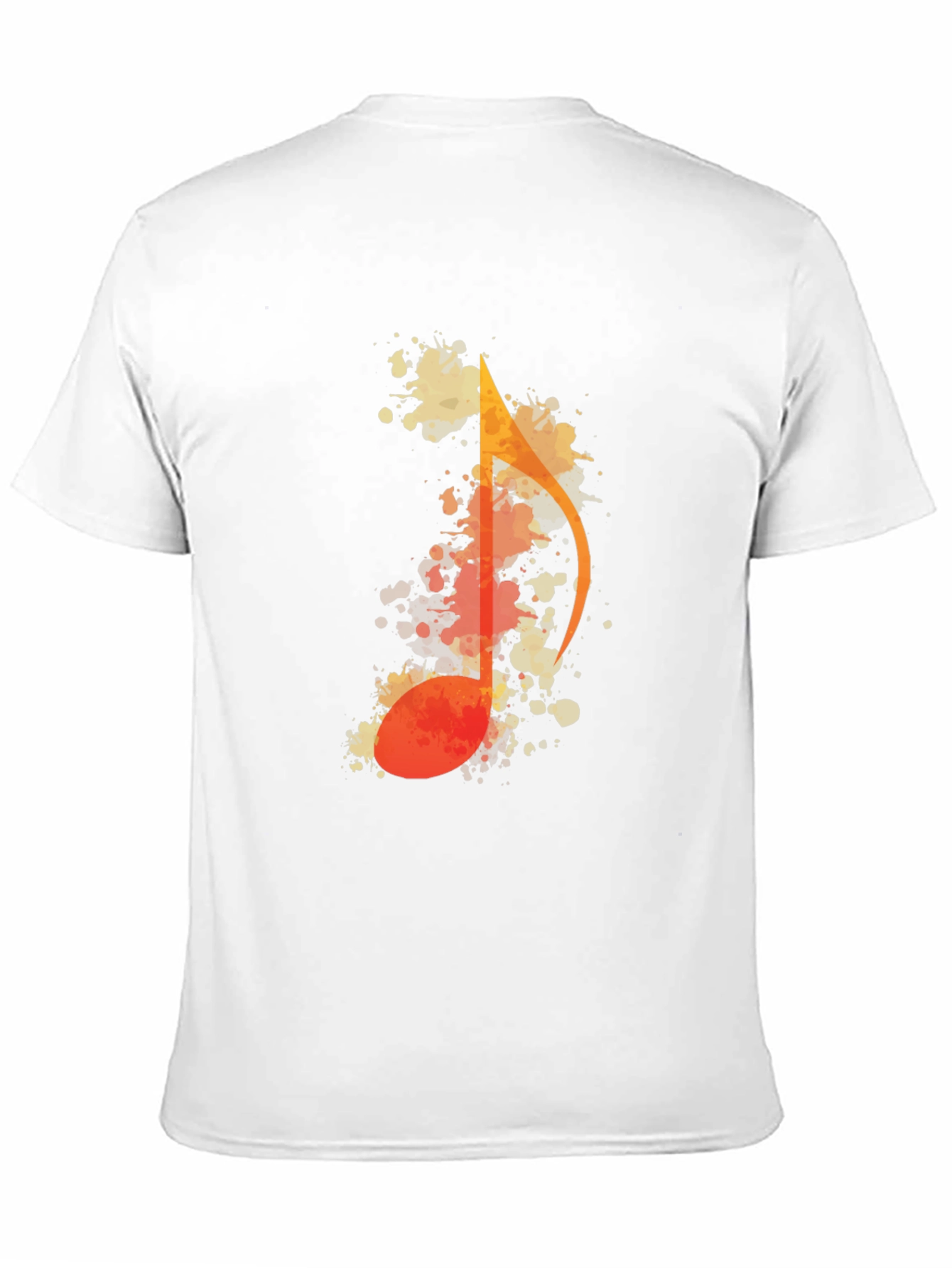Music Note Watercolor Graphic Tee - Black