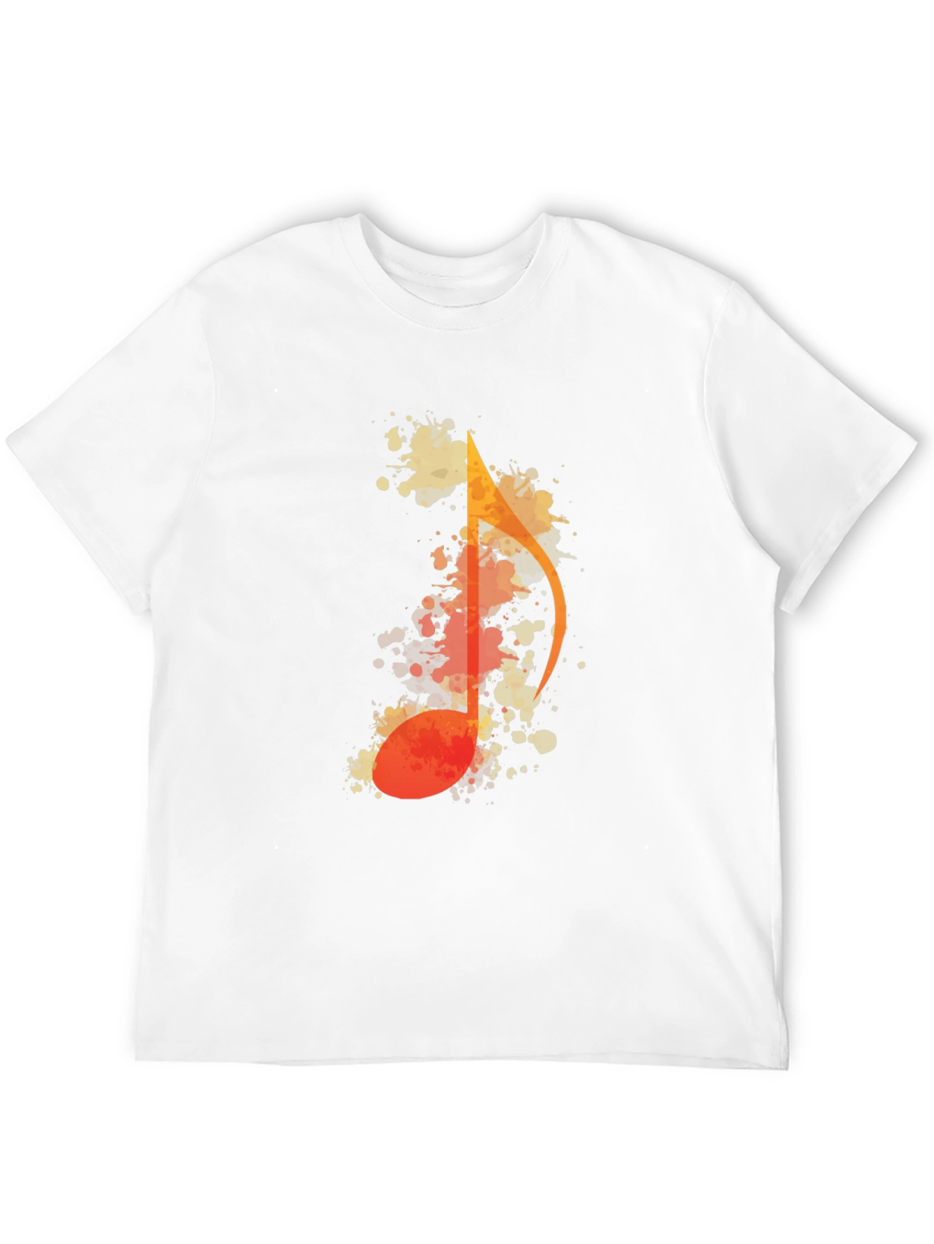 Music Note Watercolor Graphic Tee - Black