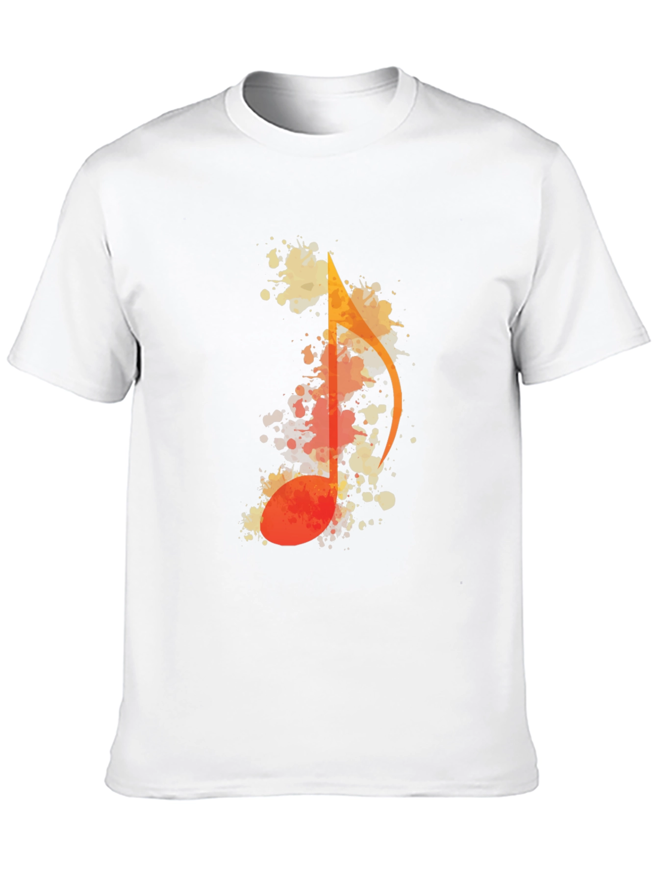 Music Note Watercolor Graphic Tee - Black