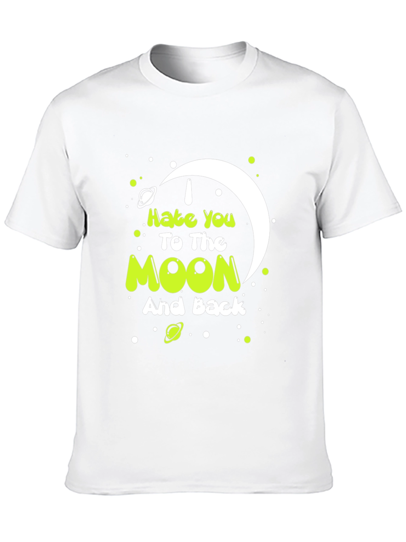 I Hate You To The Moon Graphic Tee - Black