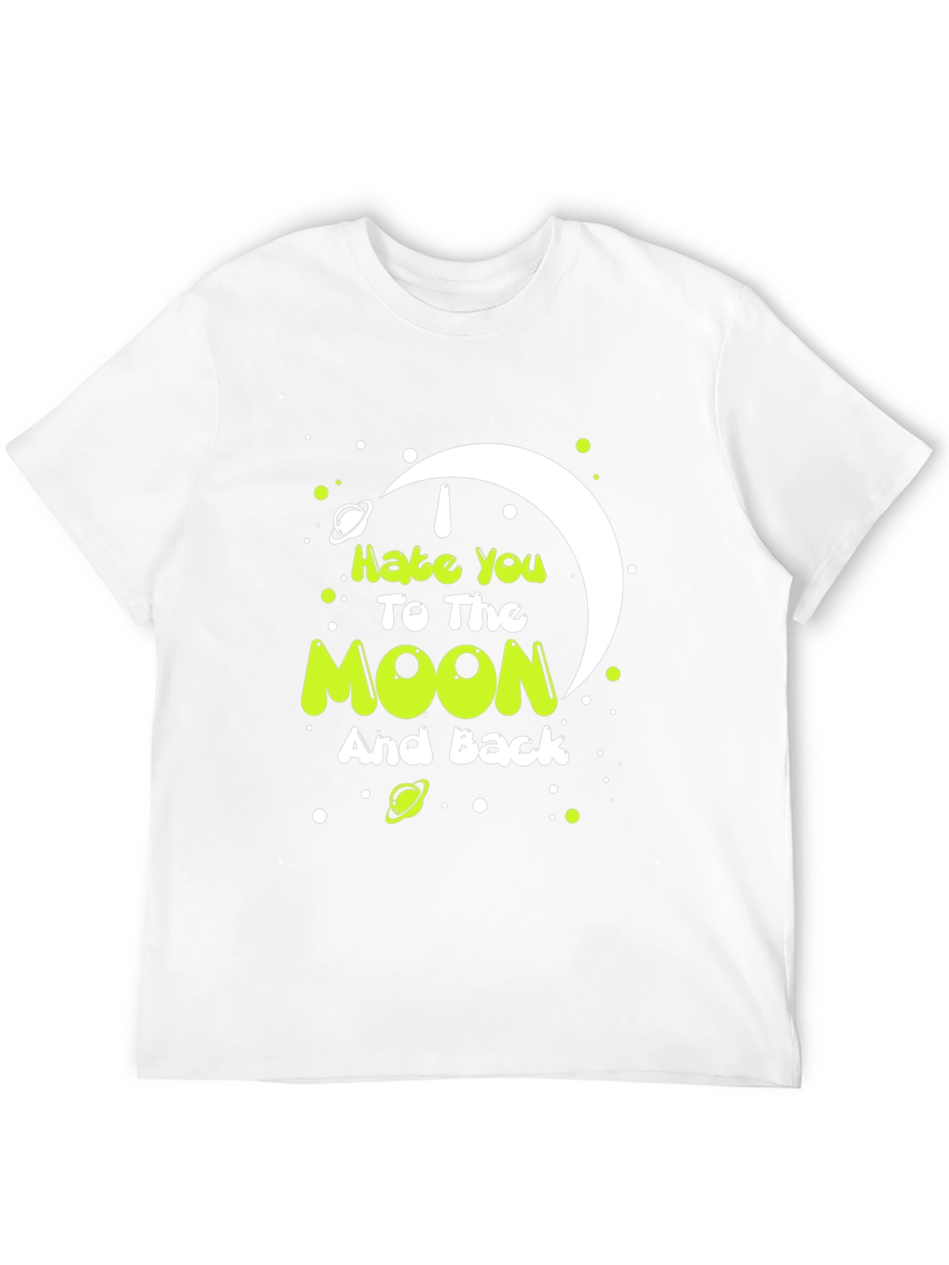 I Hate You To The Moon Graphic Tee - Black