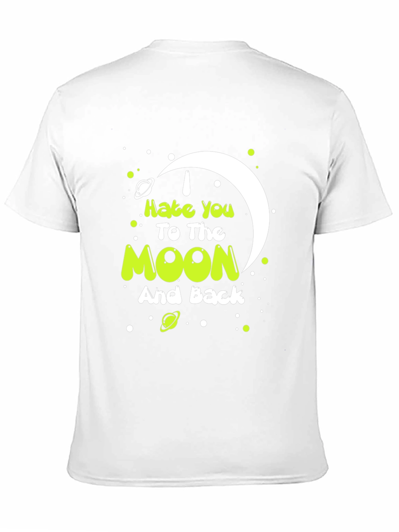 I Hate You To The Moon Graphic Tee - Black