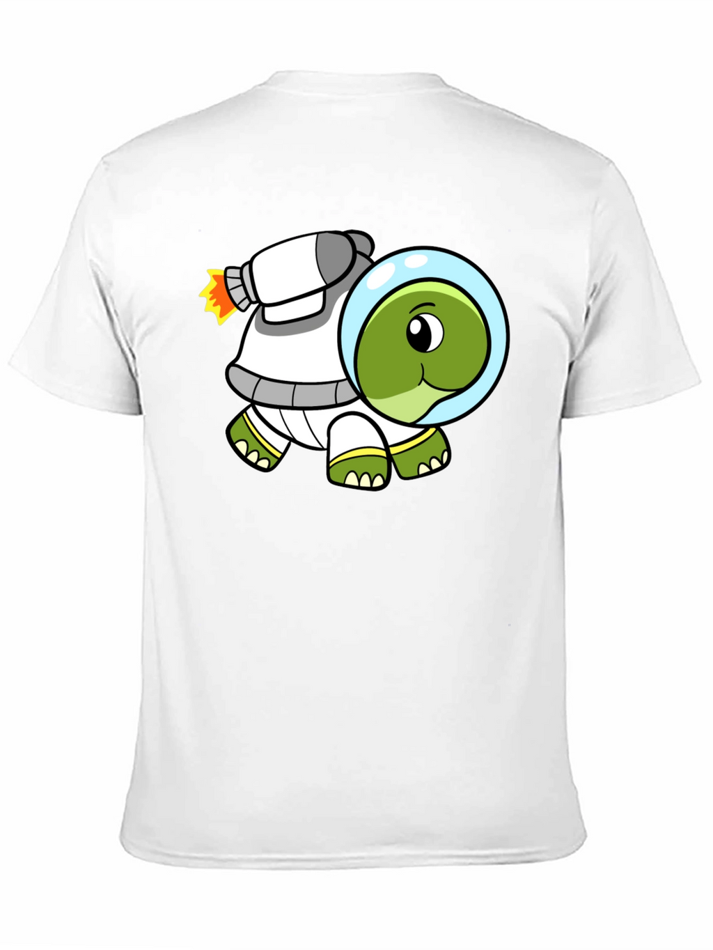 Space Turtle T-Shirt - Black Cotton Crew Neck