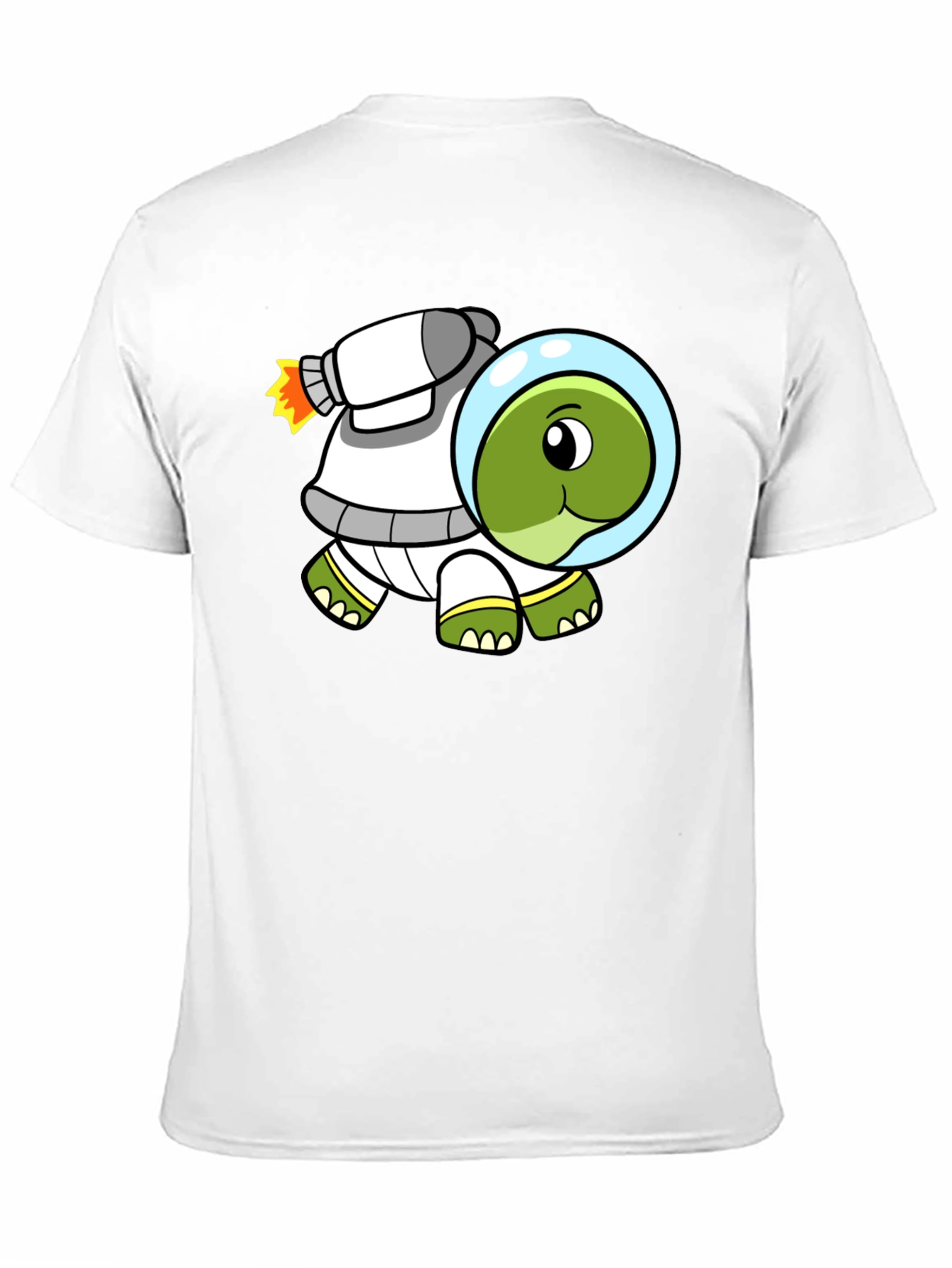 Space Turtle T-Shirt - Black Cotton Crew Neck