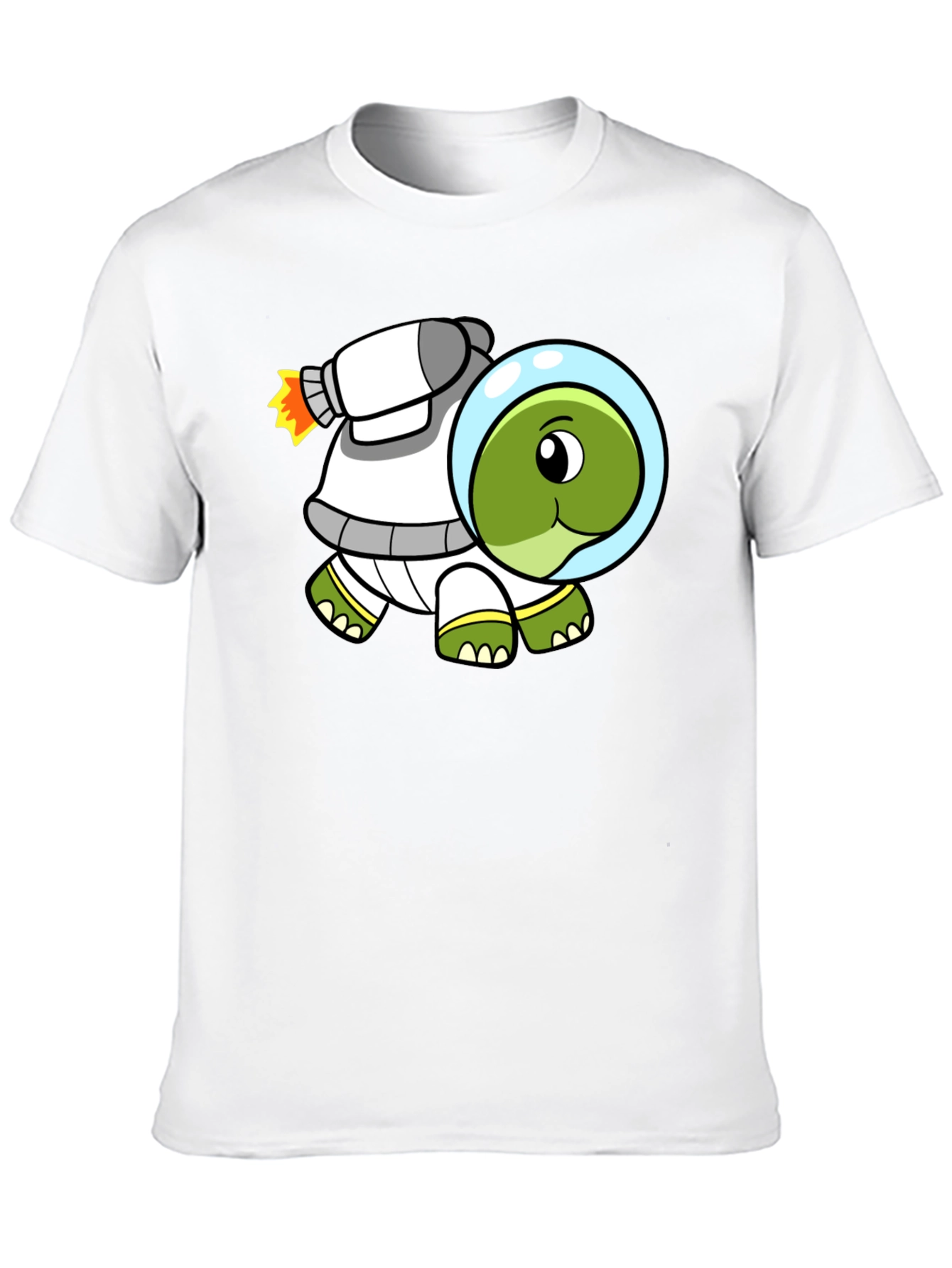Space Turtle T-Shirt - Black Cotton Crew Neck