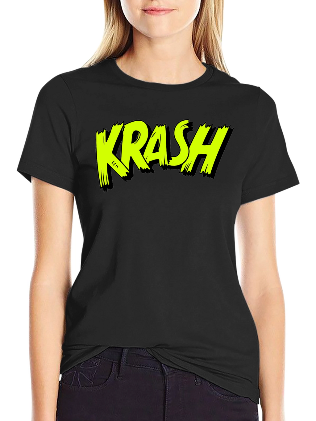 Krash Graphic Tee - Bold Neon Style
