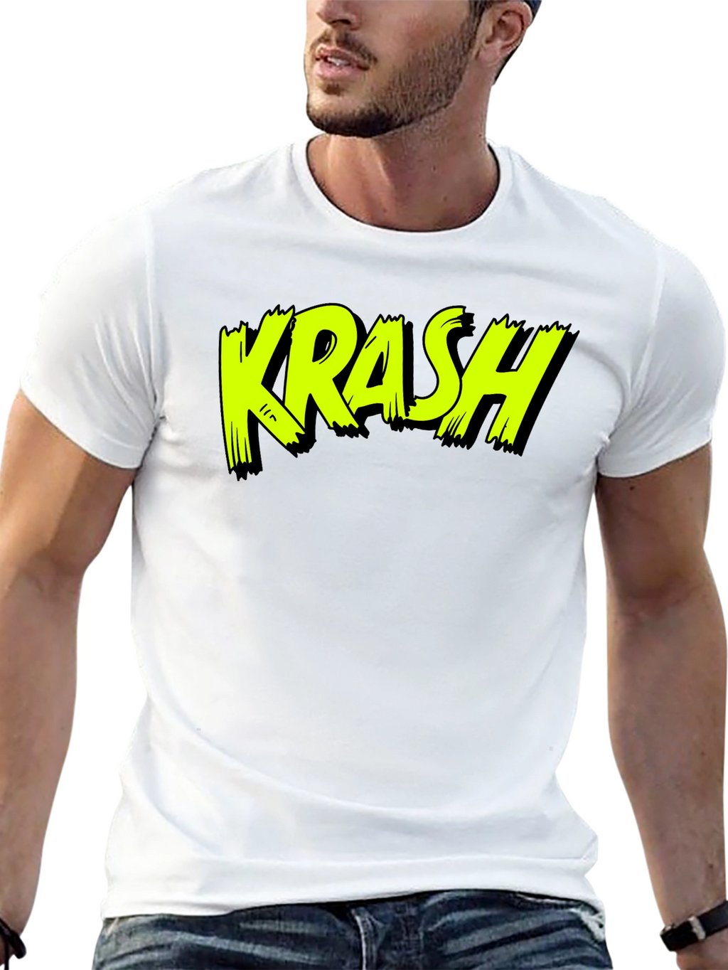Krash Graphic Tee - Bold Neon Style
