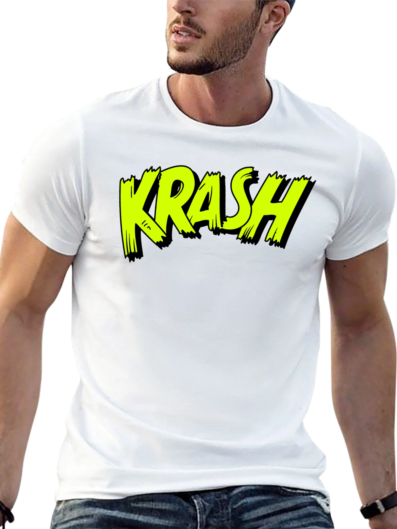 Krash Graphic Tee - Bold Neon Style