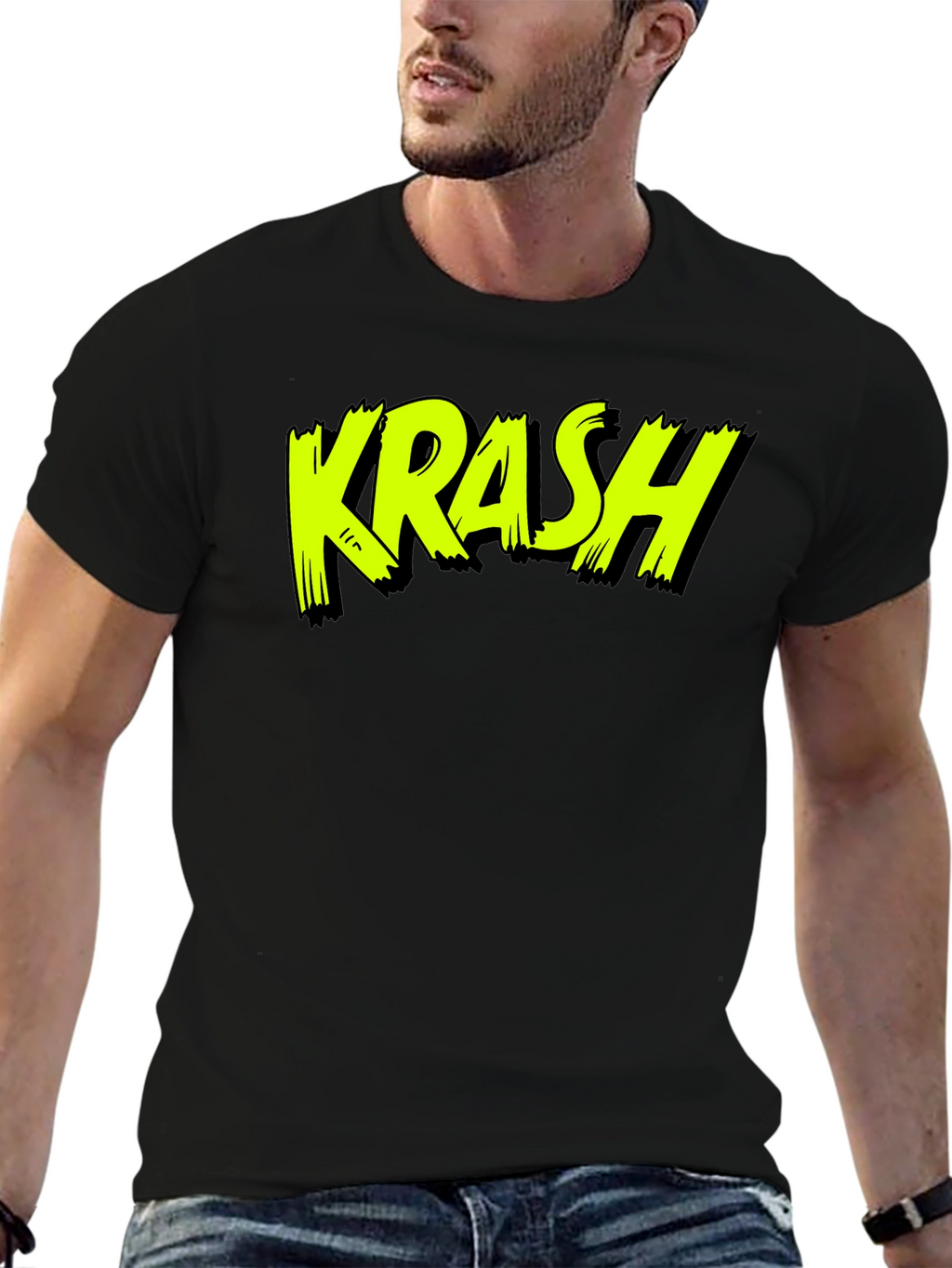 Krash Graphic Tee - Bold Neon Style