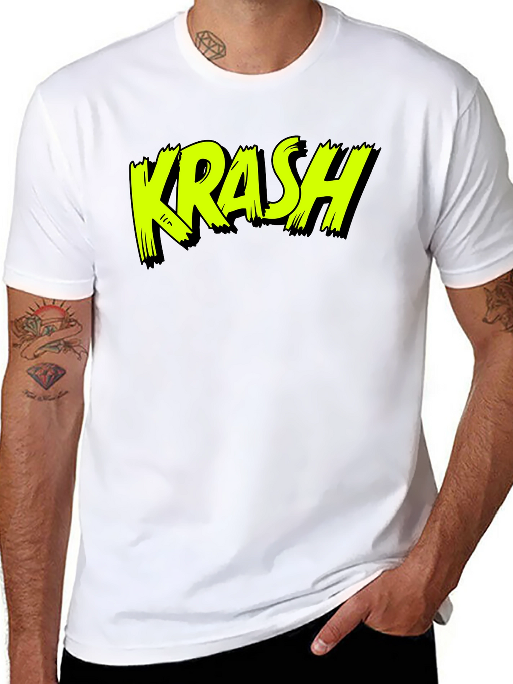 Krash Graphic Tee - Bold Neon Style