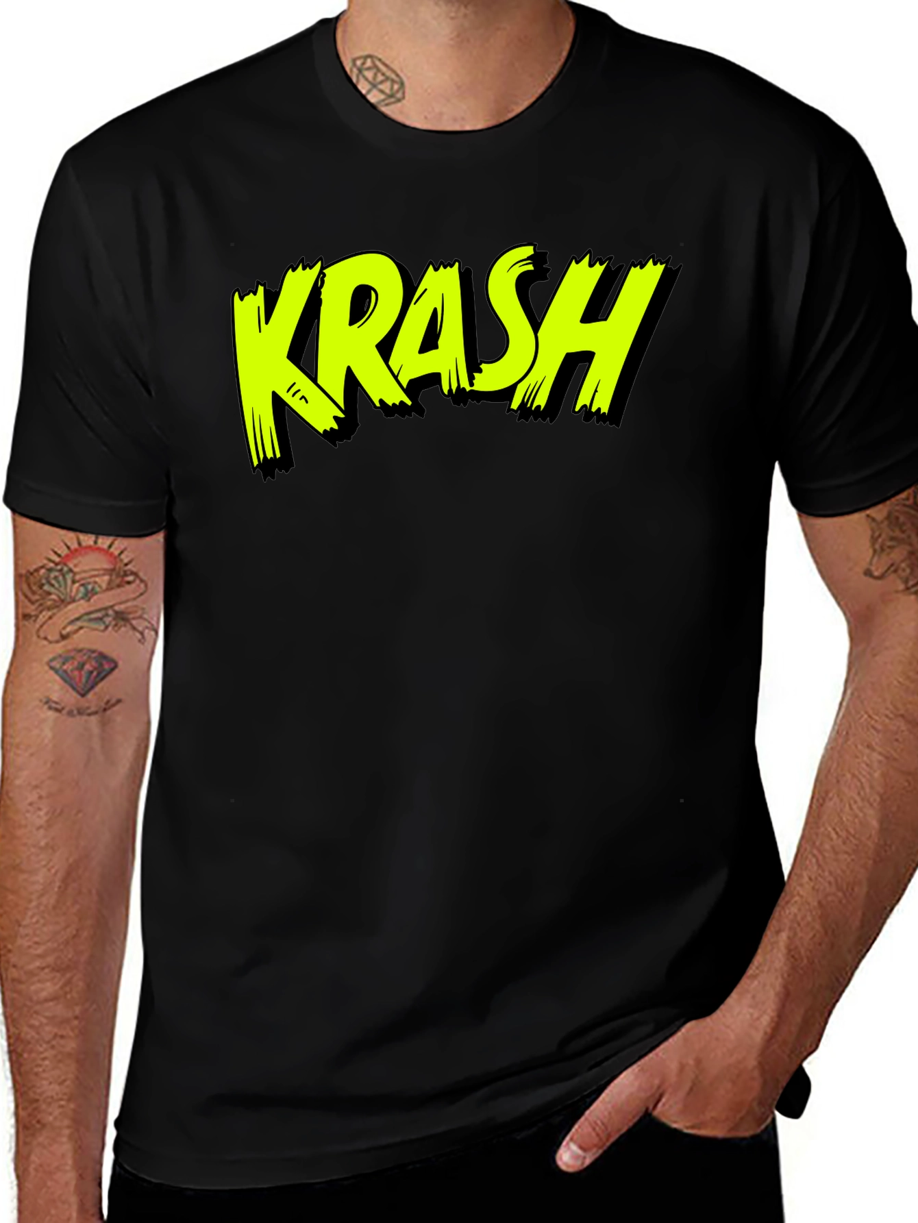 Krash Graphic Tee - Bold Neon Style