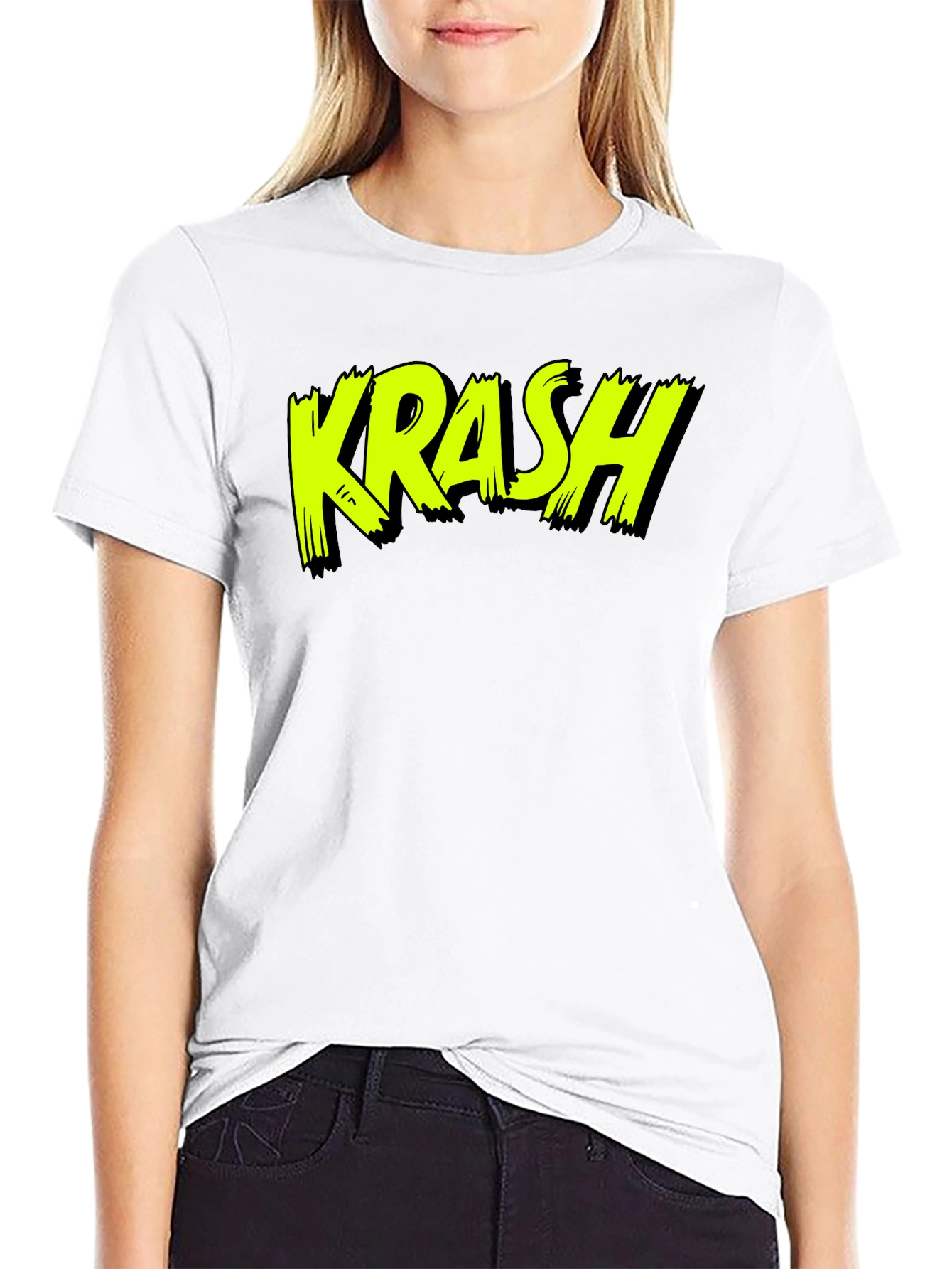 Krash Graphic Tee - Bold Neon Style