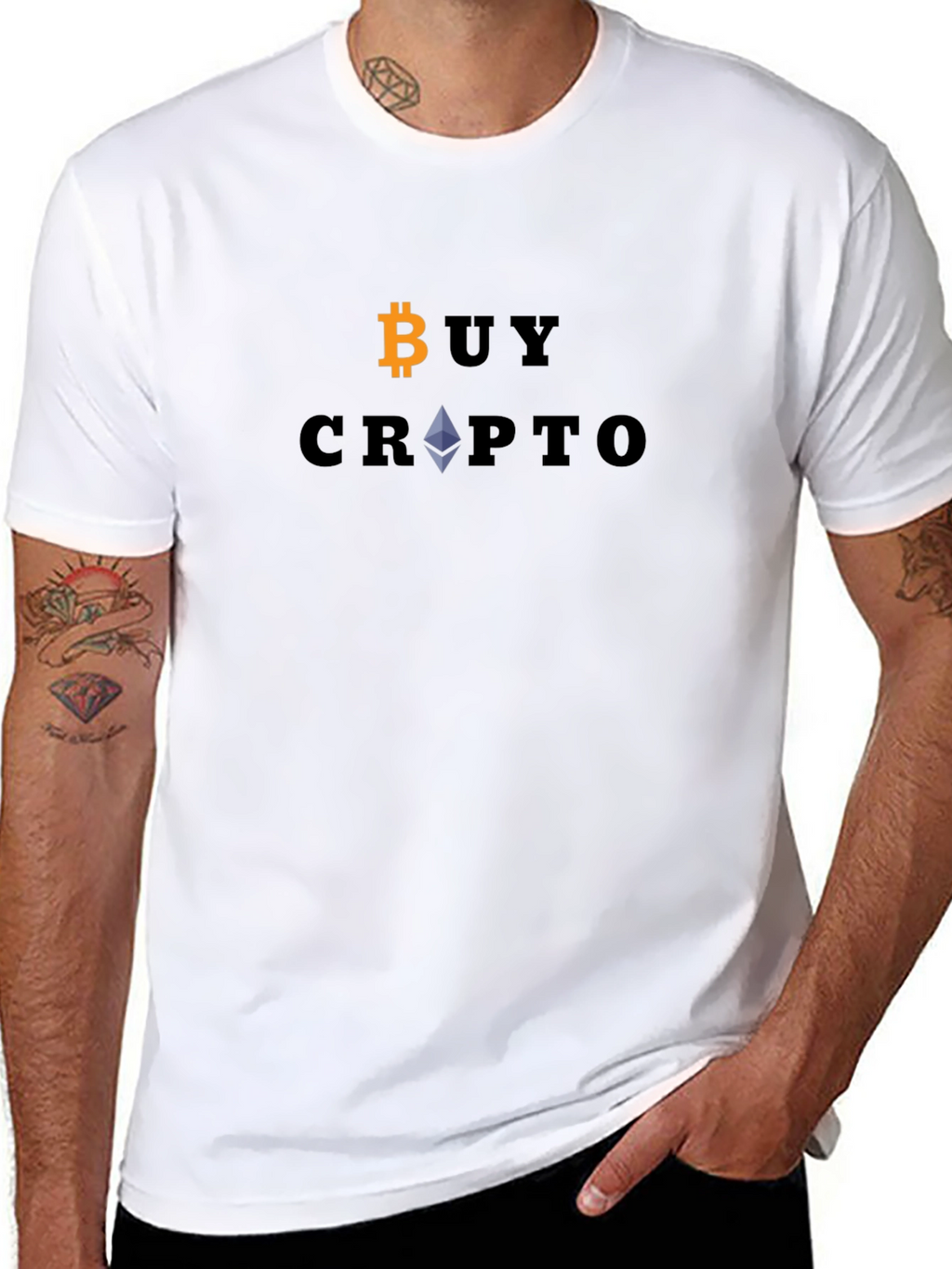 Buy Crypto Bitcoin Ethereum Black T-Shirt