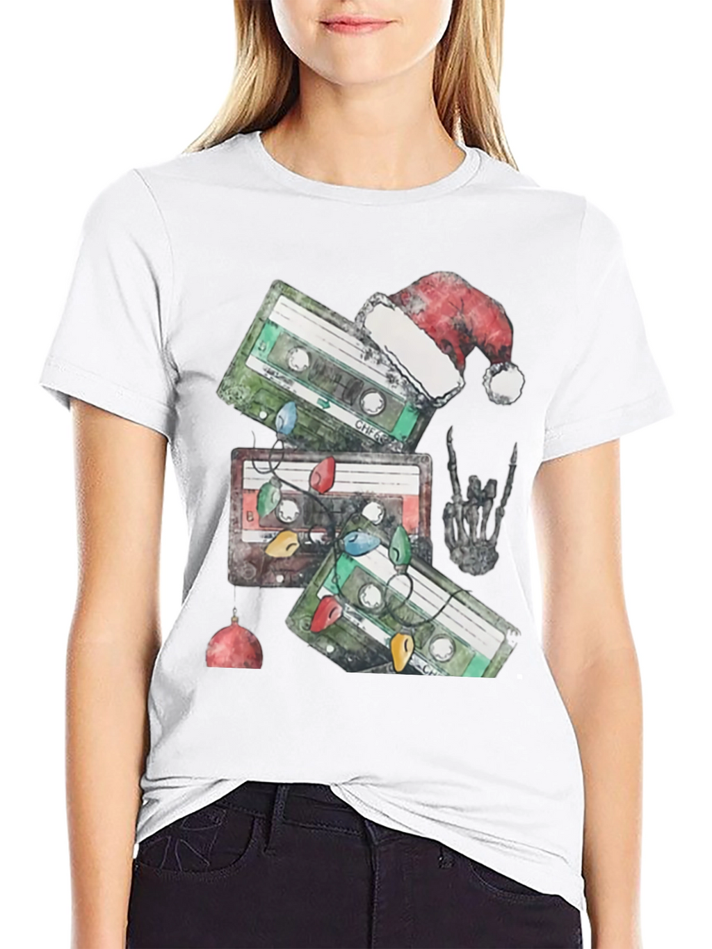 Retro Cassette Christmas Graphic Tee