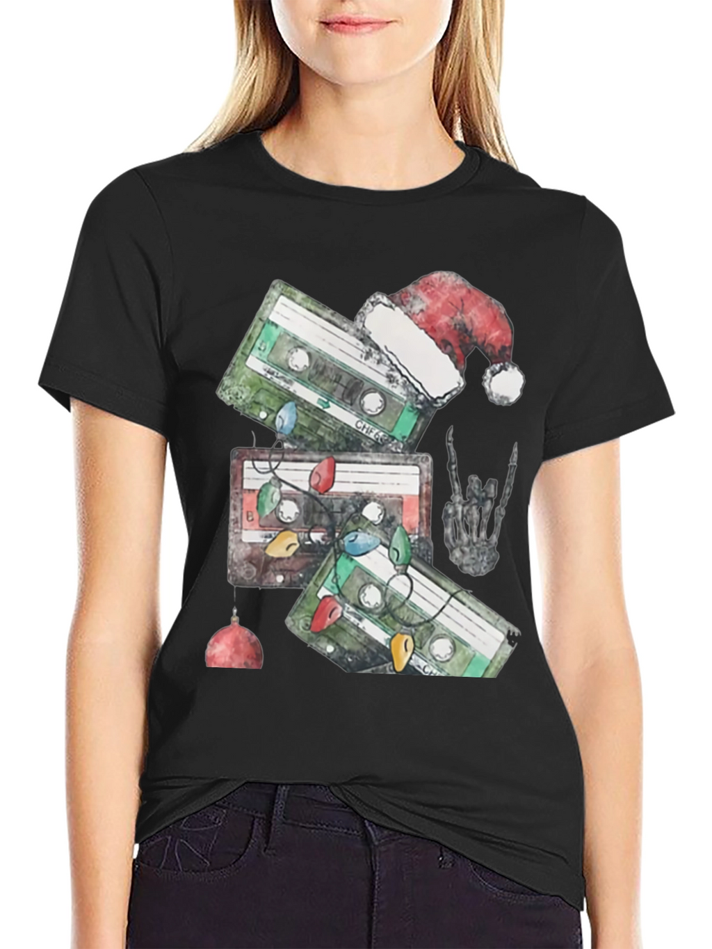 Retro Cassette Christmas Graphic Tee