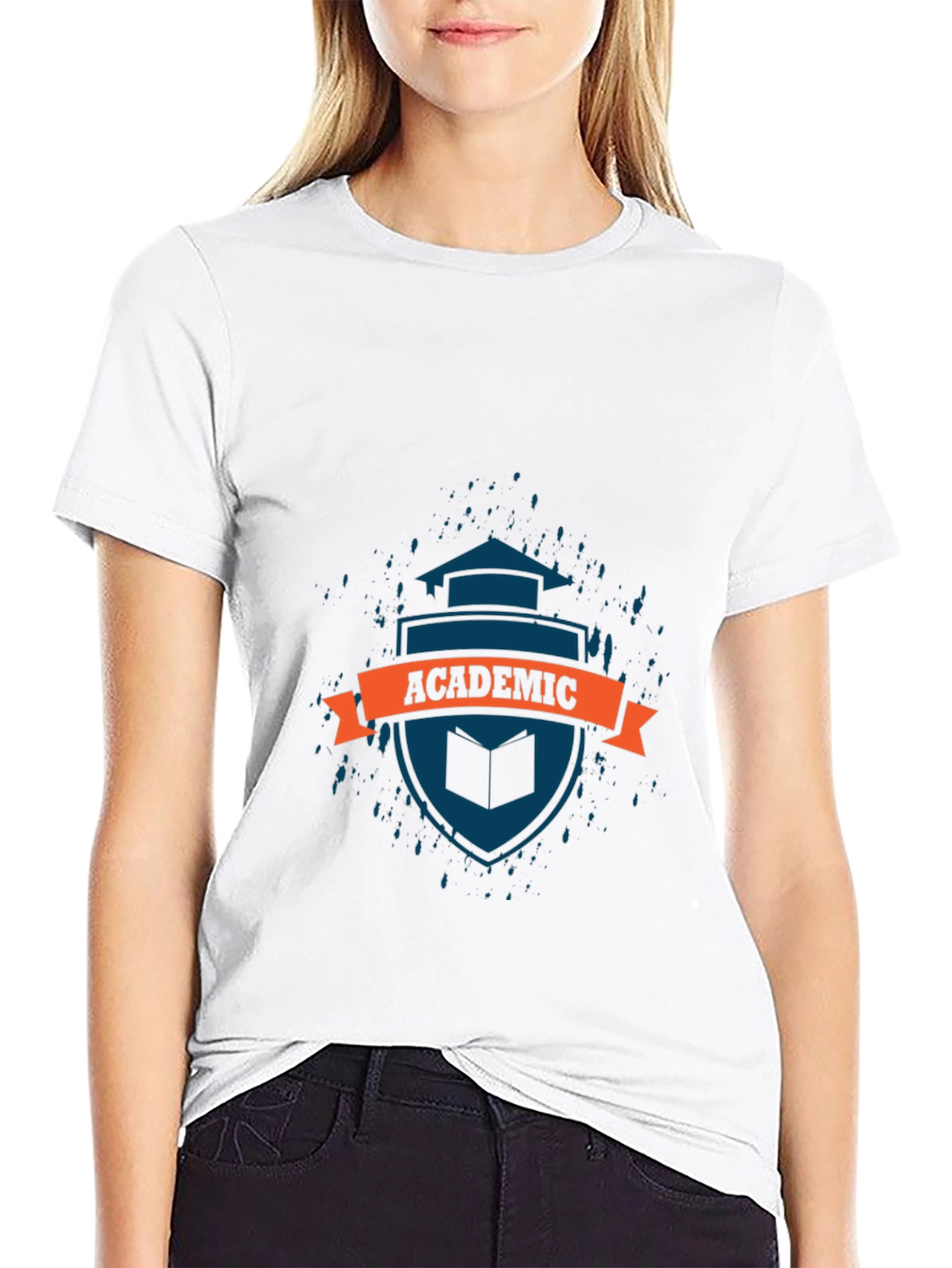 Academic Shield Graphic Tee - Soft Cotton Comfort