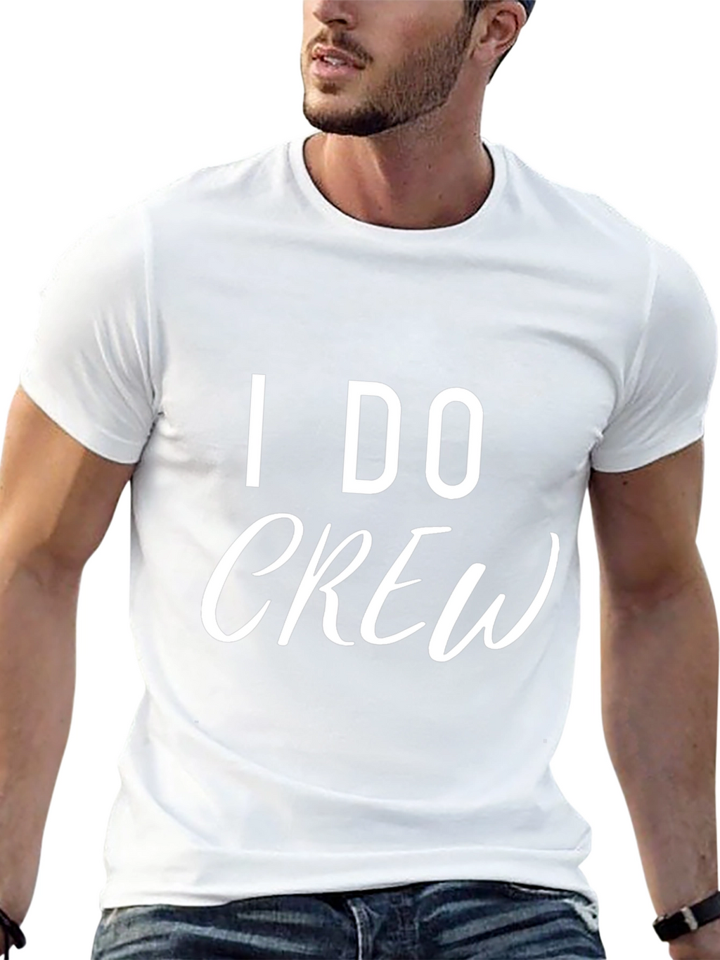 I DO Crew Black T-Shirt Wedding Party Tee