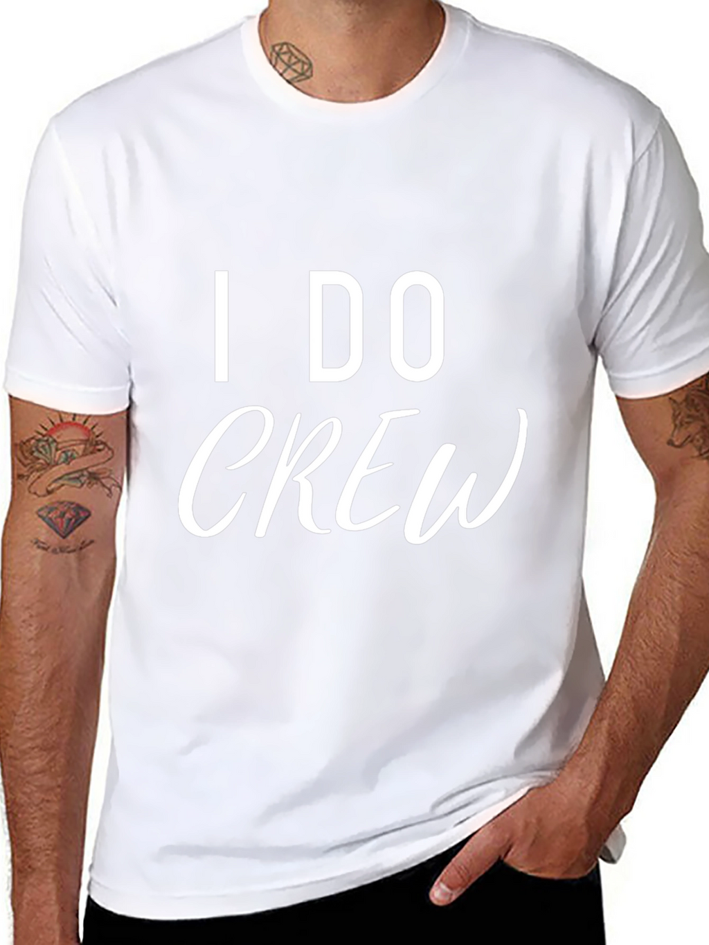 I DO Crew Black T-Shirt Wedding Party Tee
