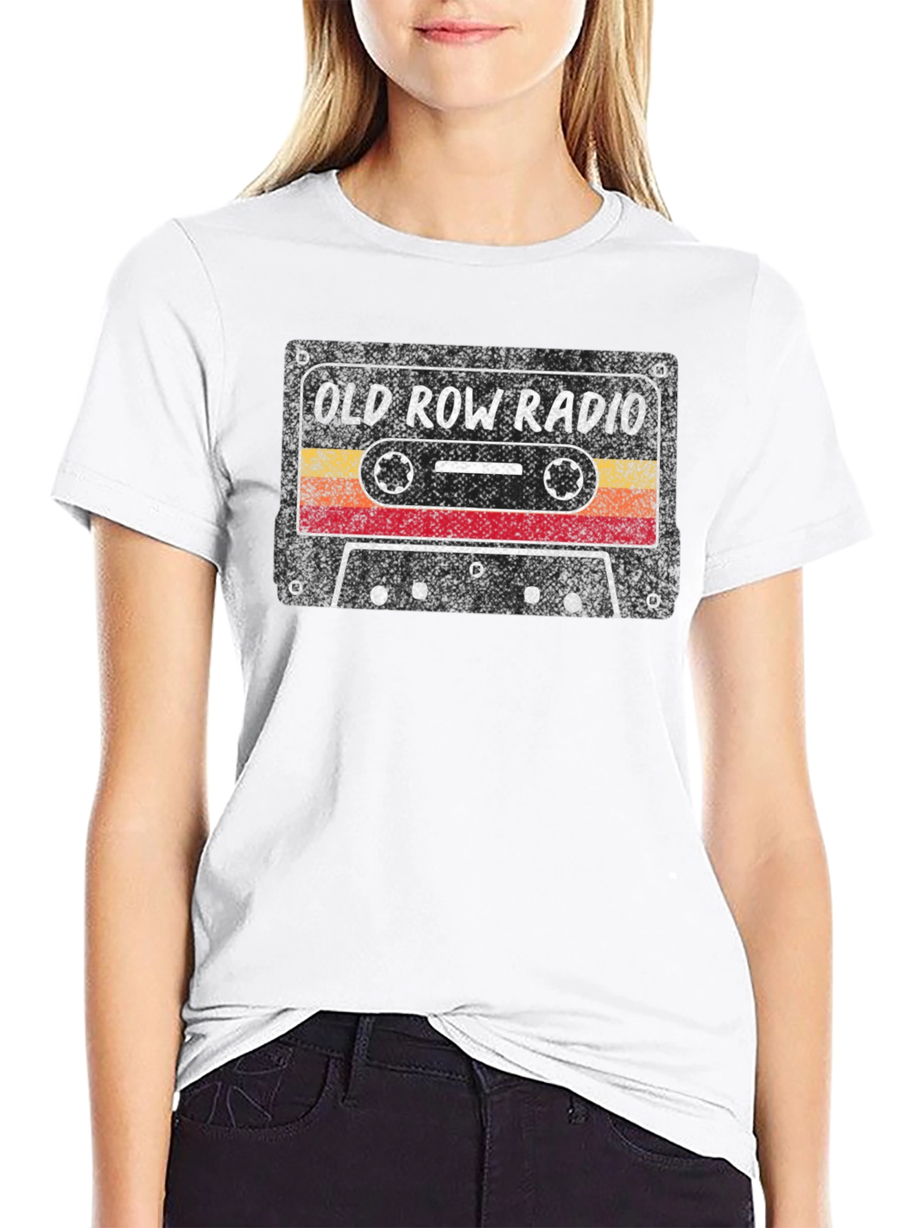 Vintage Old Row Radio Cassette Graphic T-Shirt