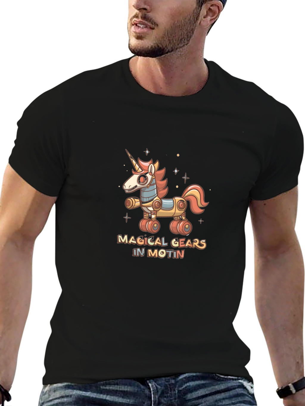 Magical Gears in Motion Unicorn T-Shirt