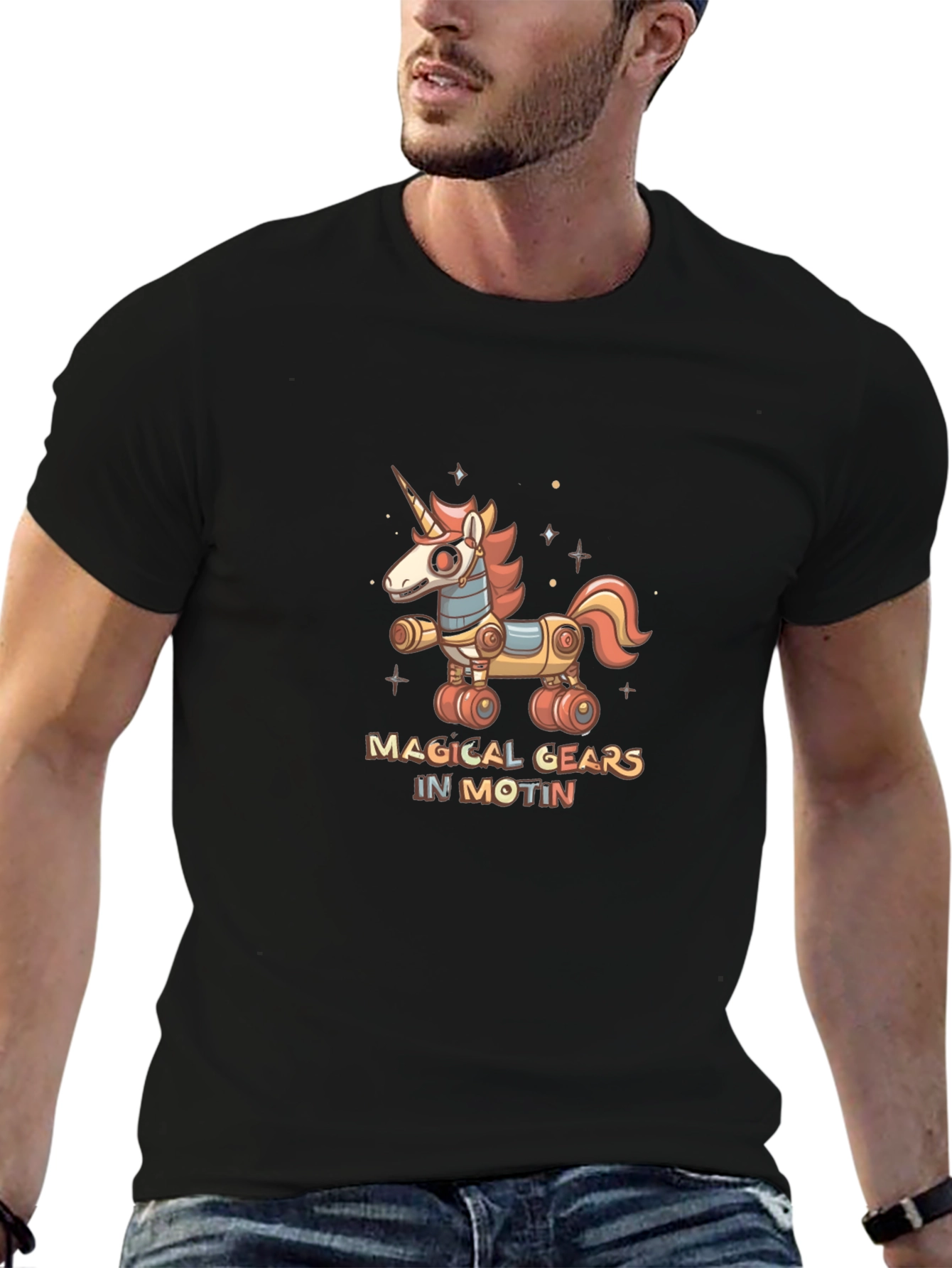 Magical Gears in Motion Unicorn T-Shirt