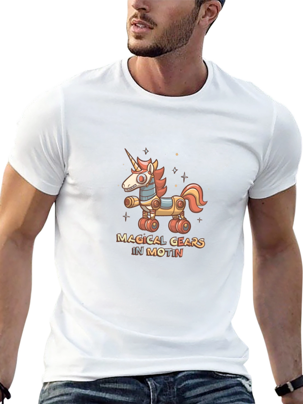 Magical Gears in Motion Unicorn T-Shirt