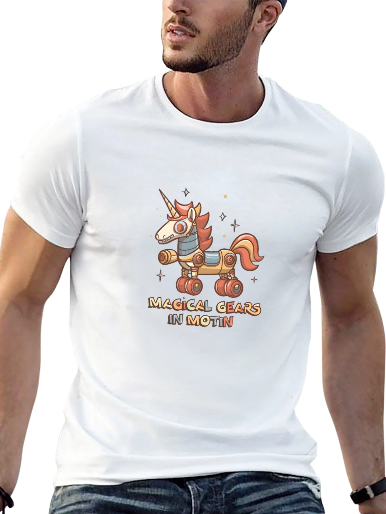 Magical Gears in Motion Unicorn T-Shirt