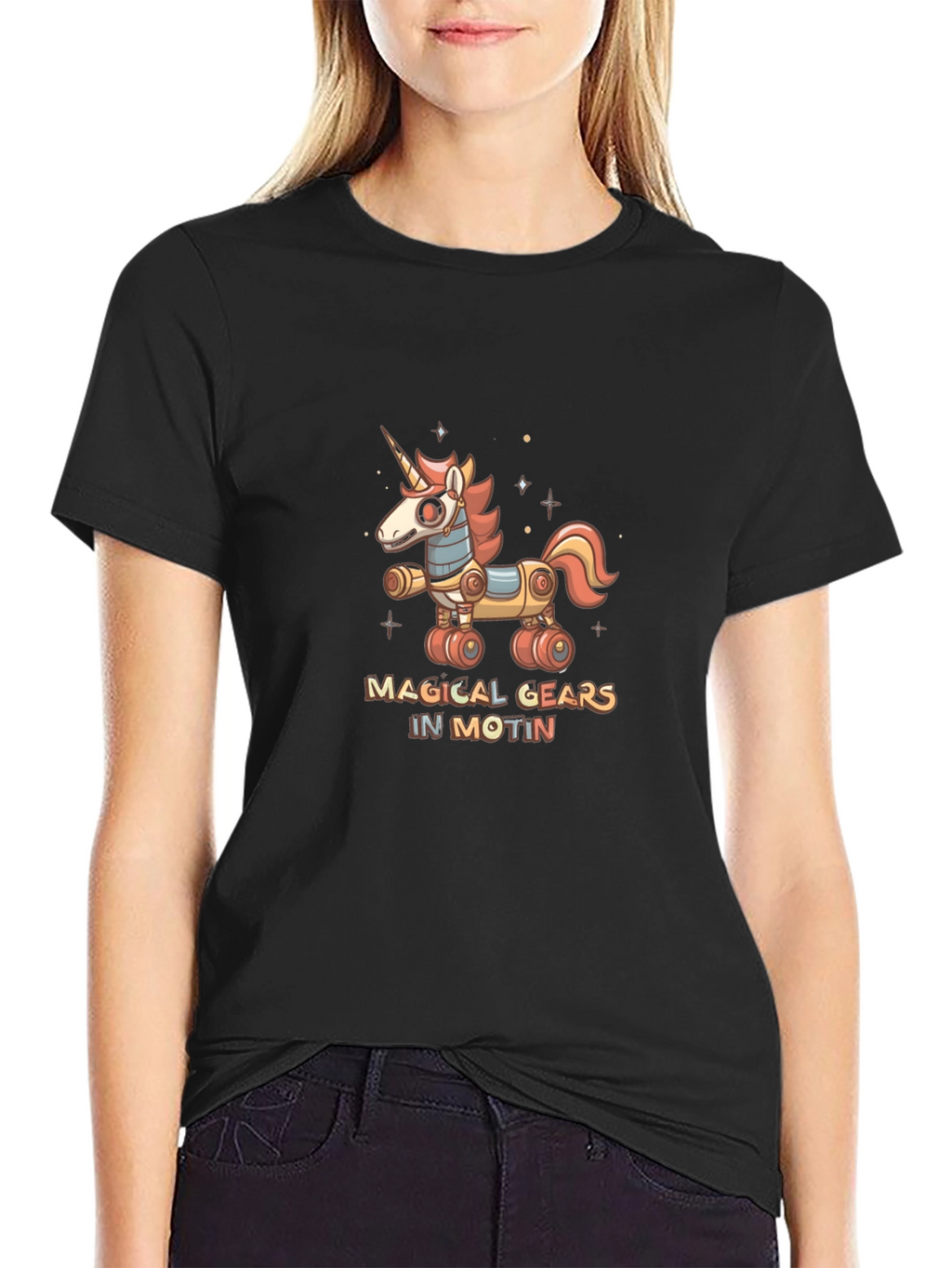 Magical Gears in Motion Unicorn T-Shirt