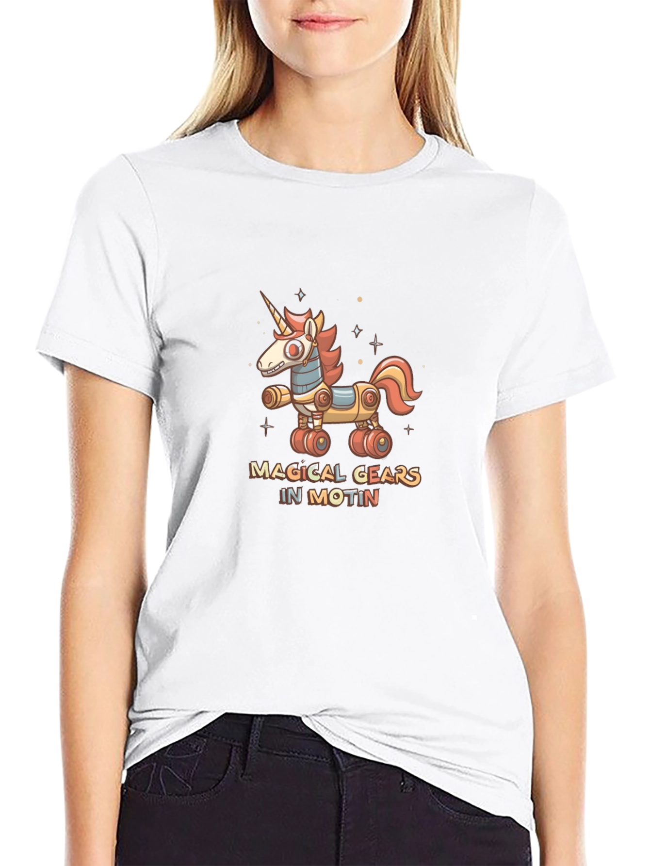 Magical Gears in Motion Unicorn T-Shirt