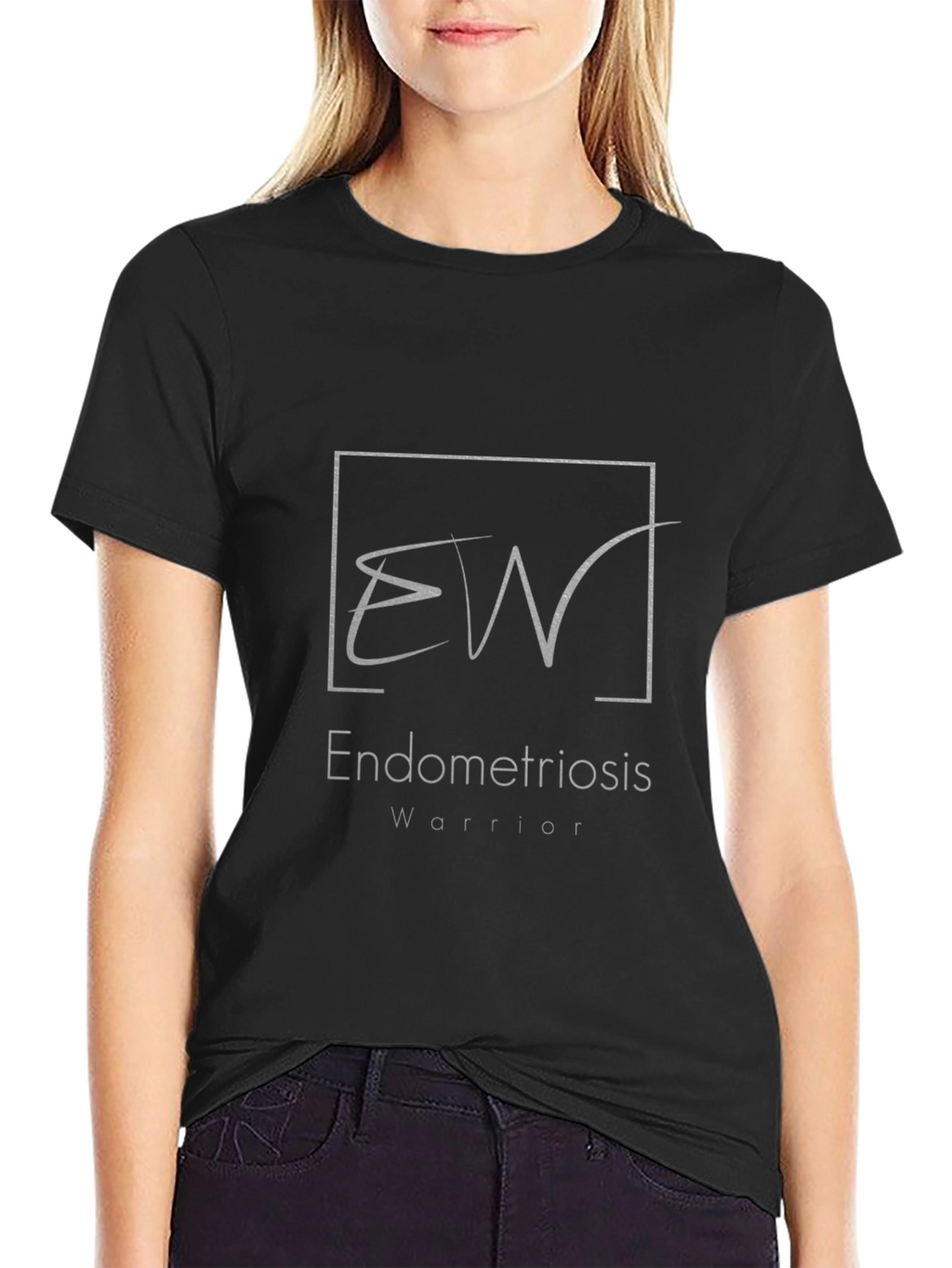 Endometriosis Warrior T-Shirt - Black Cotton Tee