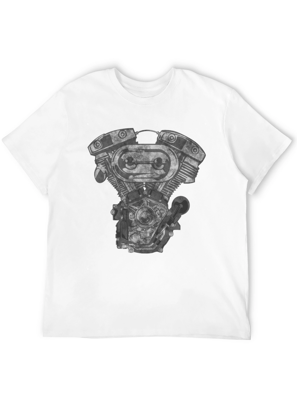 Motorcycle Engine Graphic Black T-Shirt