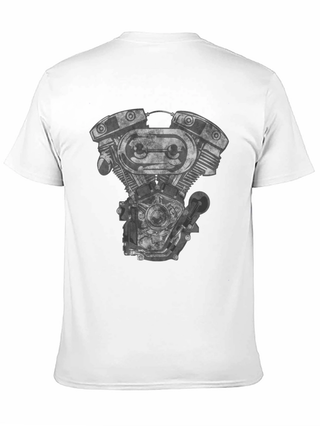 Motorcycle Engine Graphic Black T-Shirt