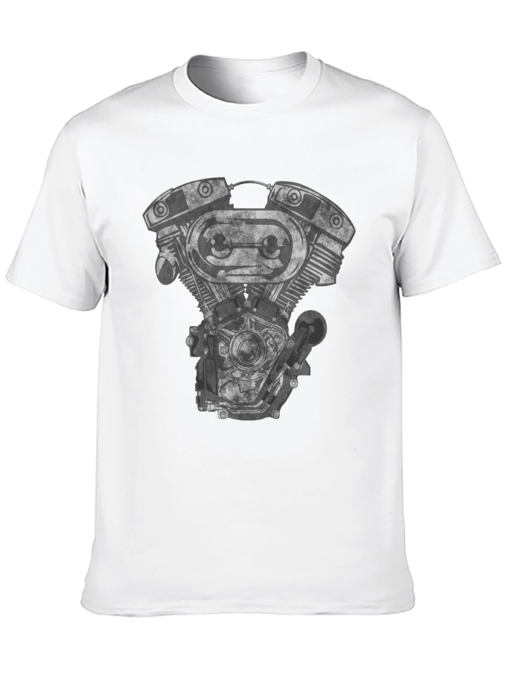 Motorcycle Engine Graphic Black T-Shirt