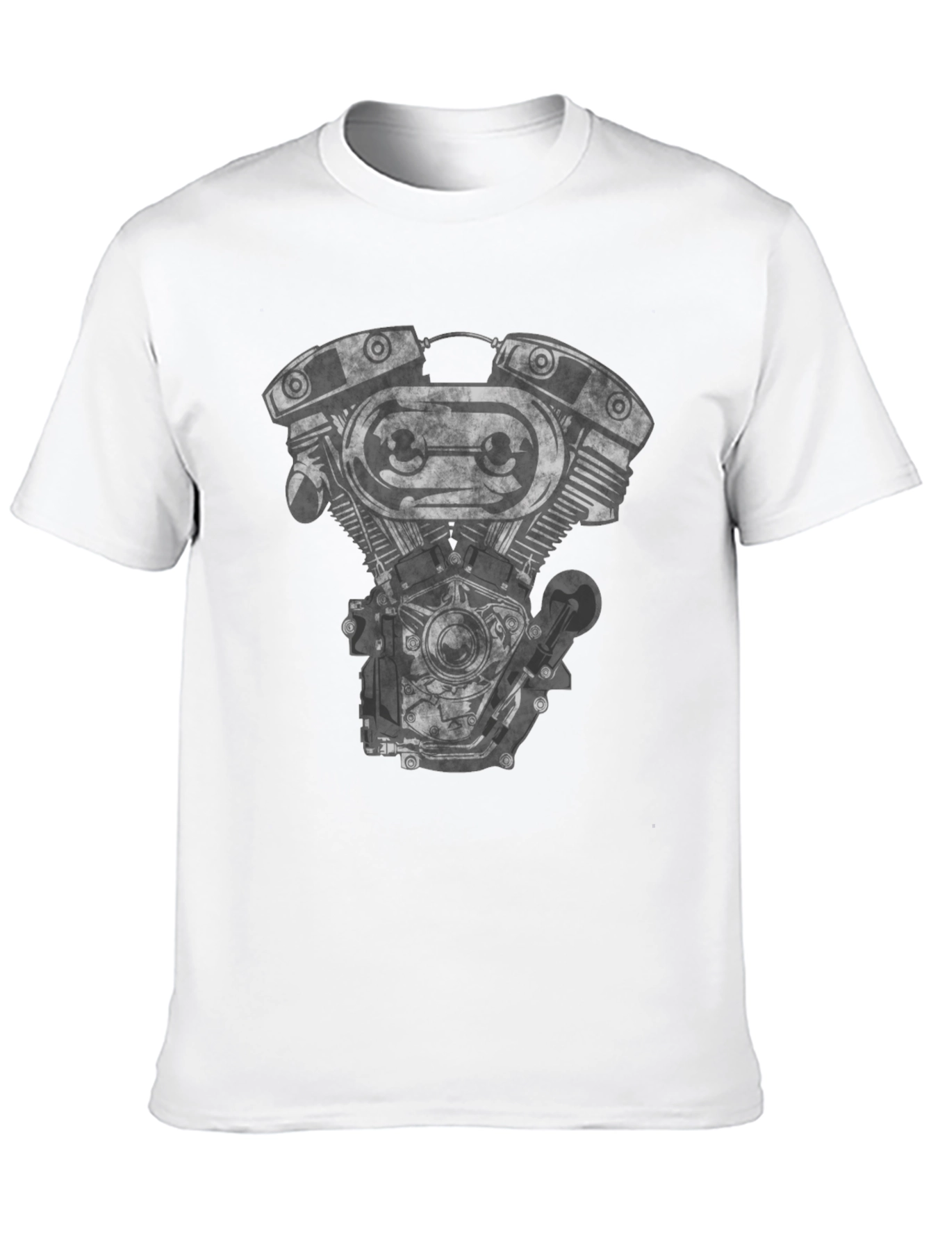 Motorcycle Engine Graphic Black T-Shirt