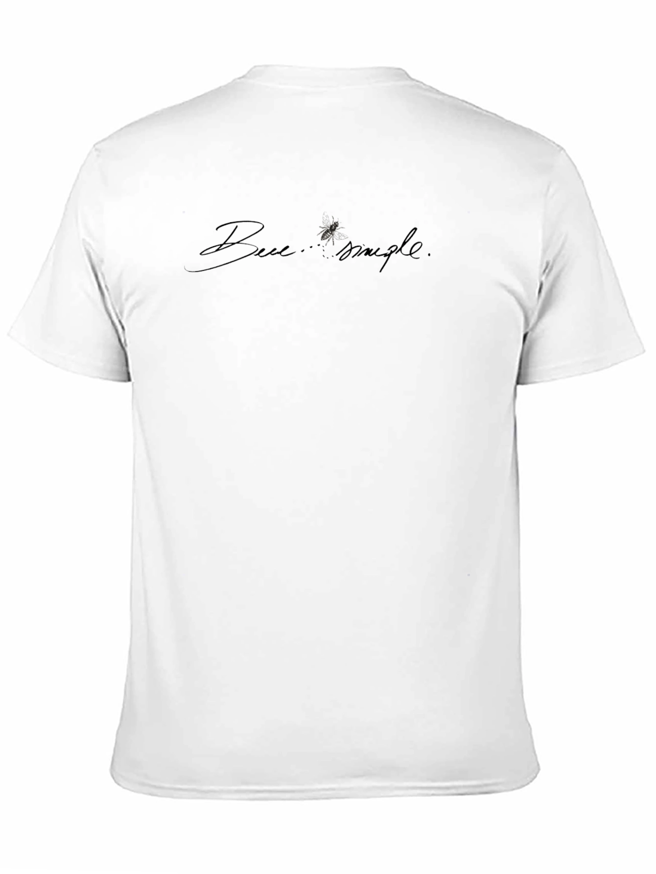 Bee Simple Black Graphic Tee - Mens Casual T-Shirt