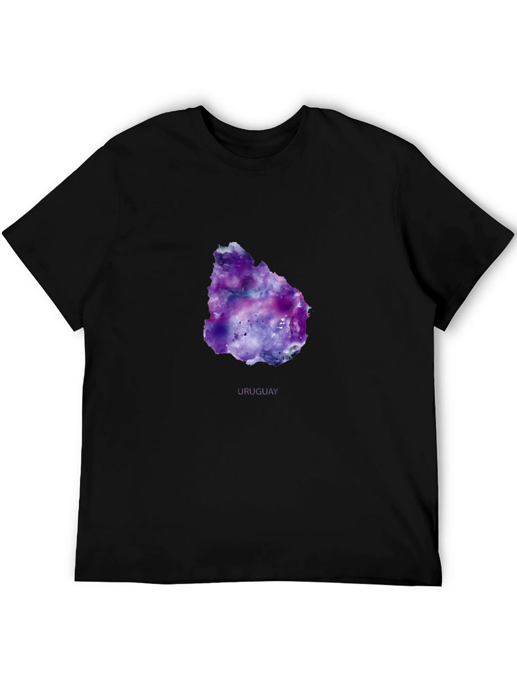 Uruguay Galaxy Map T-Shirt - Black